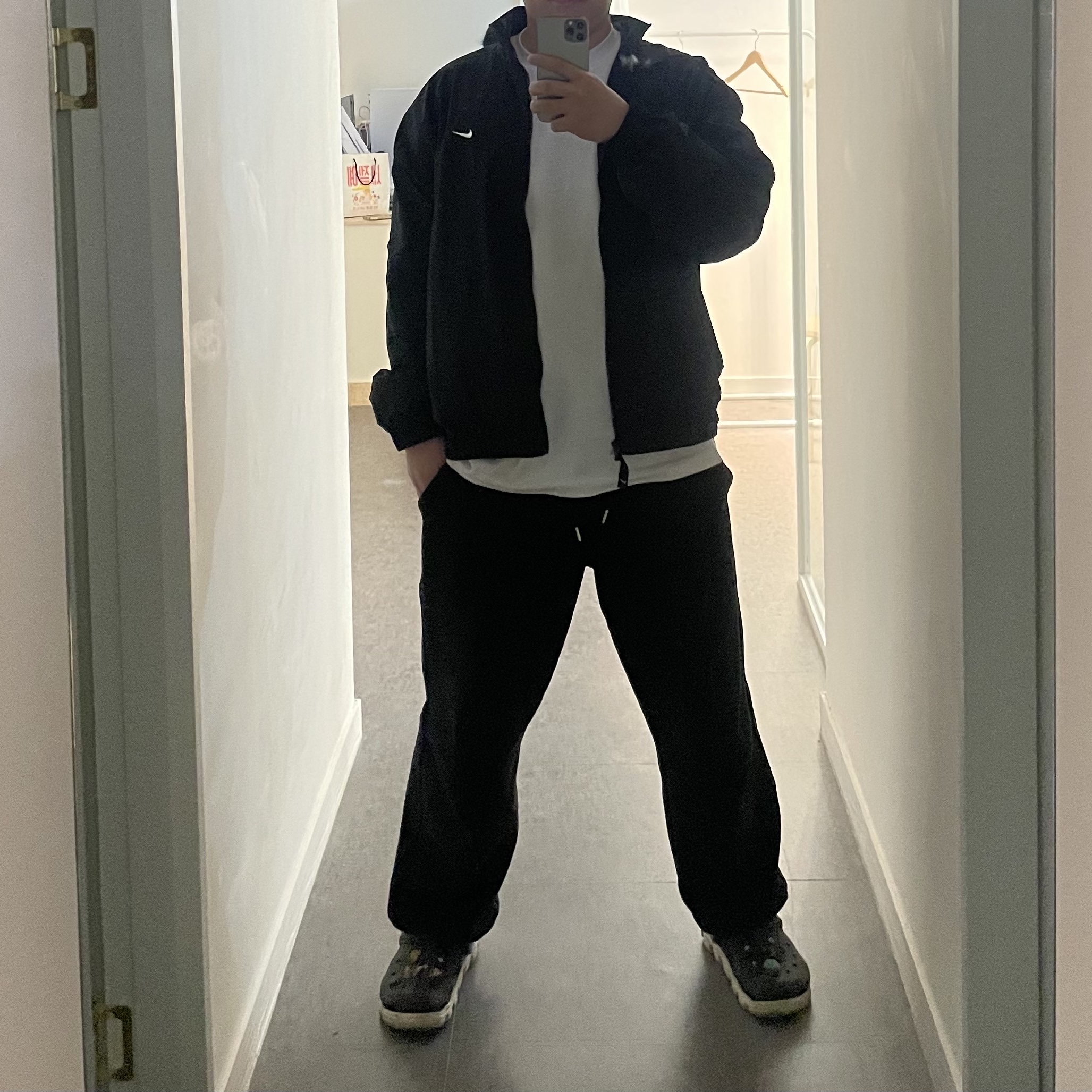 Nike NRG Solo Swoosh Woven Track Jacket Black - Asia 착용 스타일