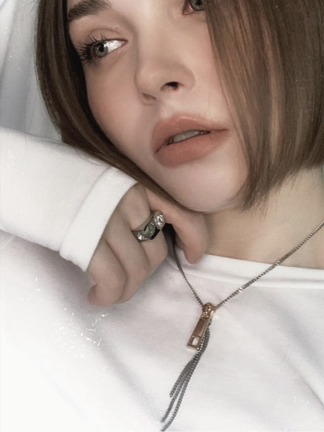 Sentiments No.243 Necklace Silver 착용 스타일