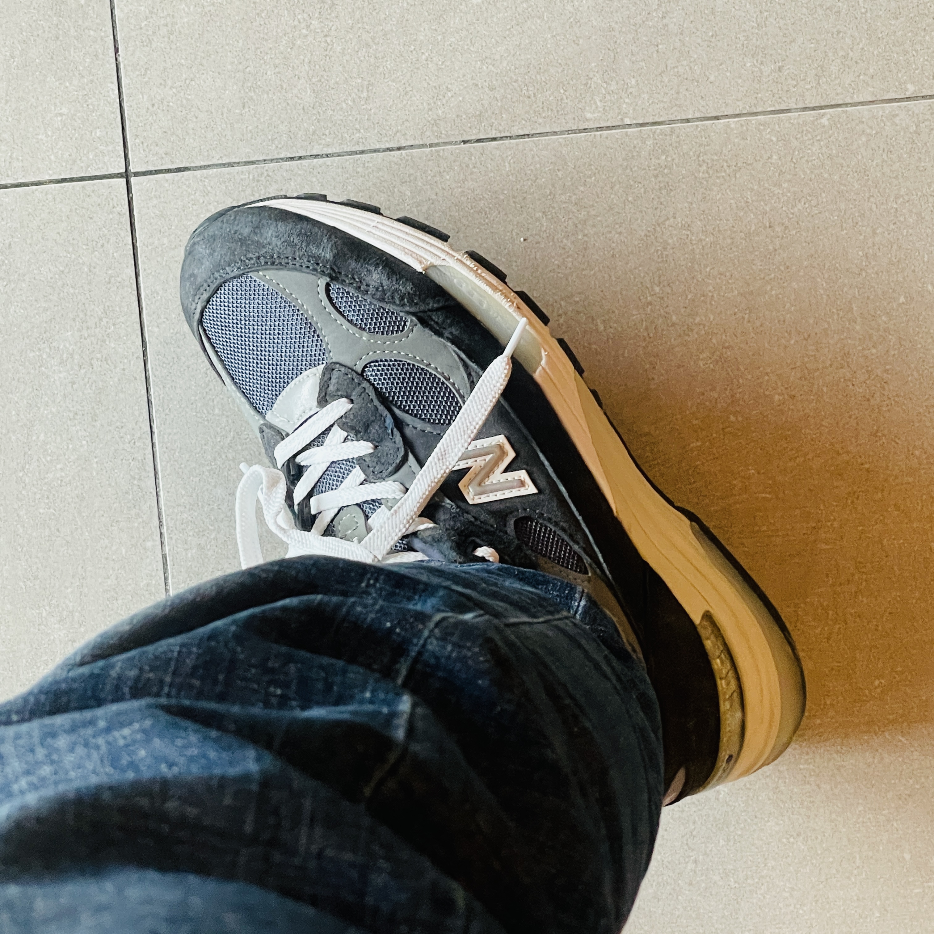 New Balance 992 Made in USA Navy 착용 스타일