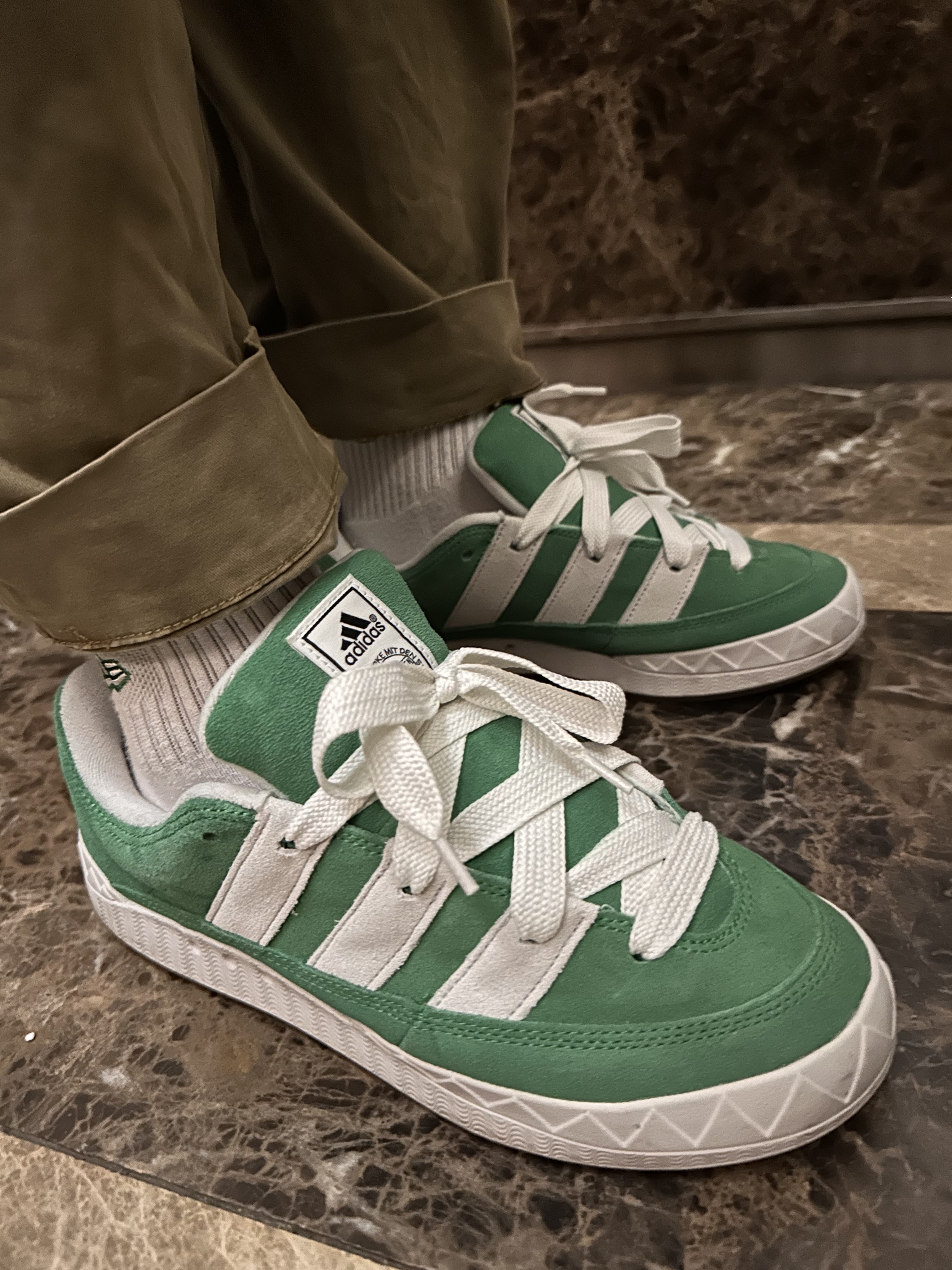 Adidas Adimatic Green 착용 스타일 - 2