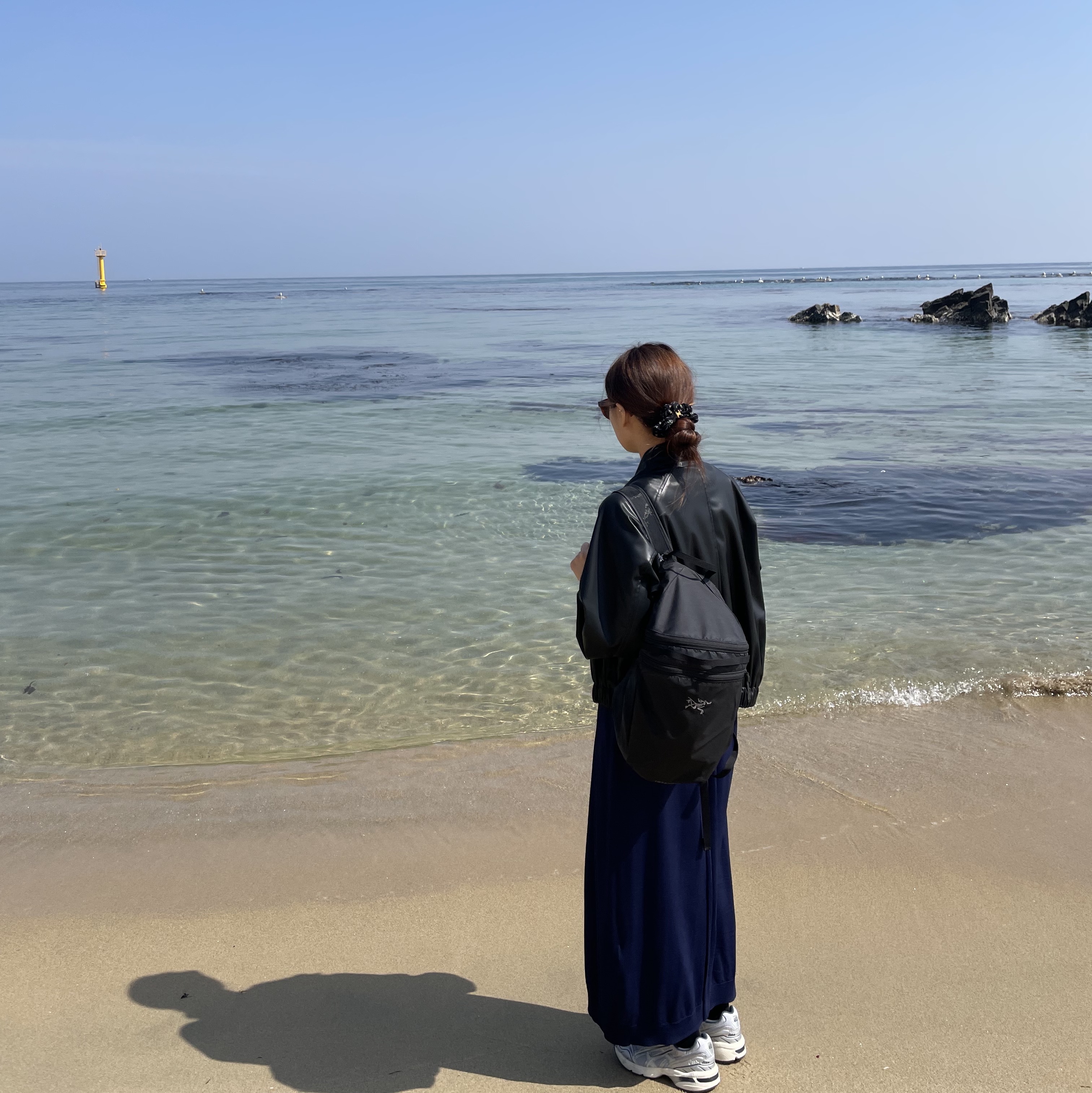 Arc'teryx Heliad 15 Backpack Black 착용 스타일 - 1