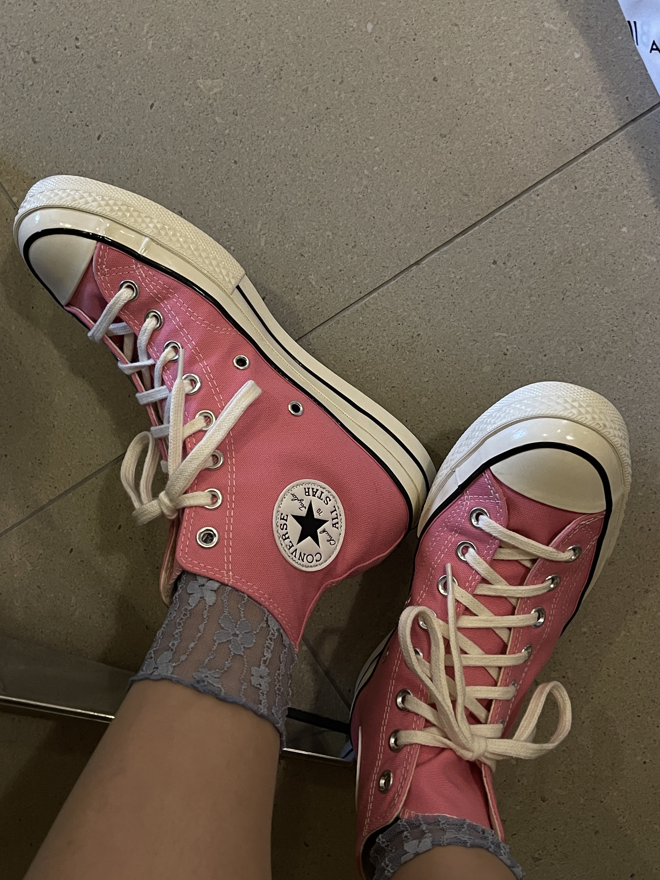 Converse Chuck 70 High Vintage Canvas Pink 착용 스타일