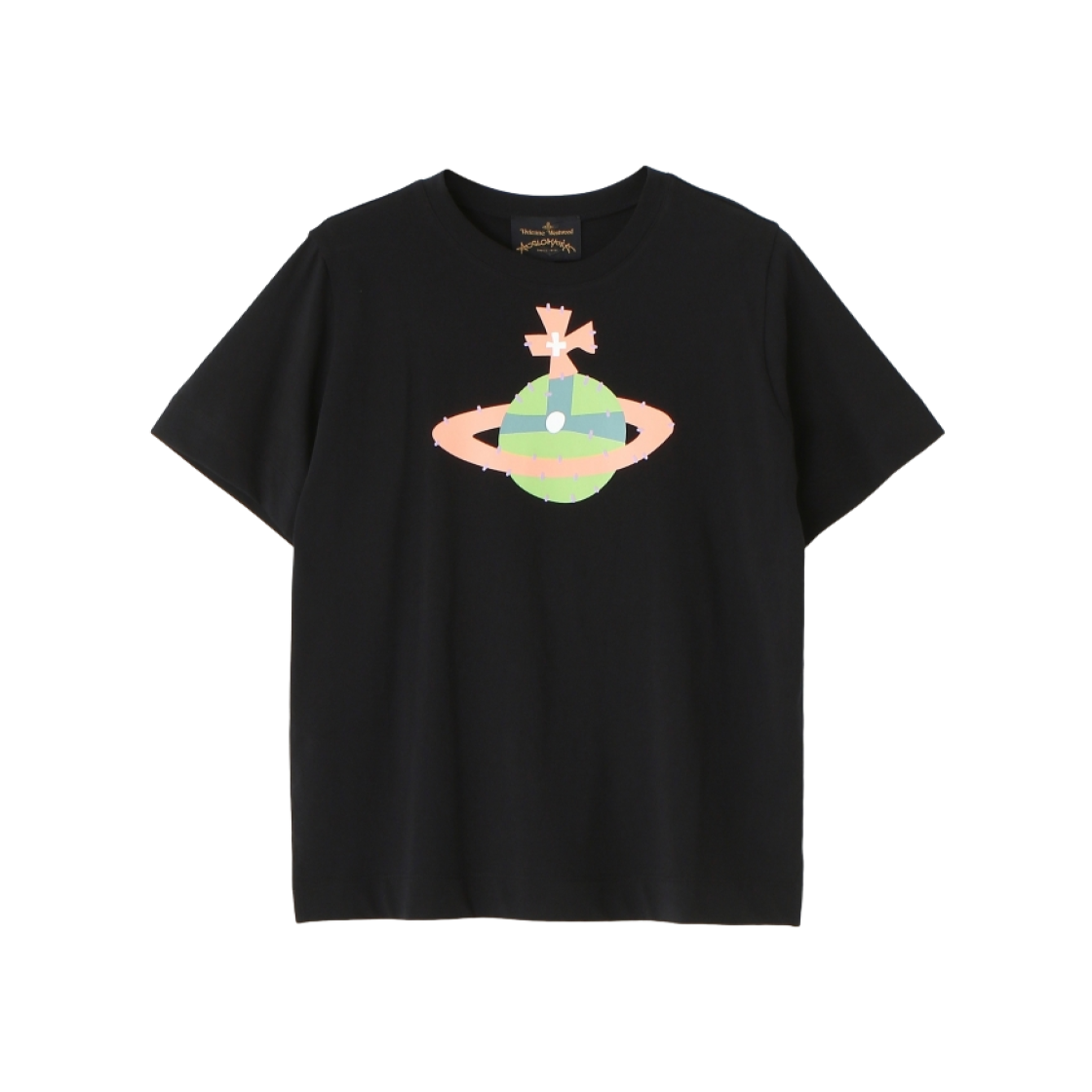 (W) Vivienne Westwood Anglomania Print T-Shirt Black 상세 이미지 1