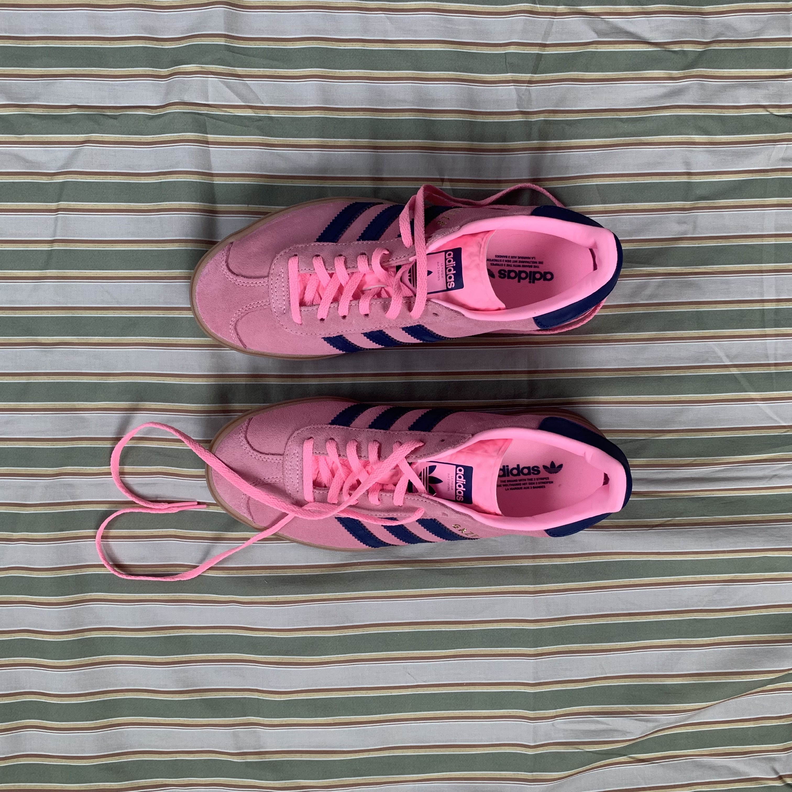 (W) Adidas Gazelle Bold Pink Glow Victory Blue 착용 스타일 - 2