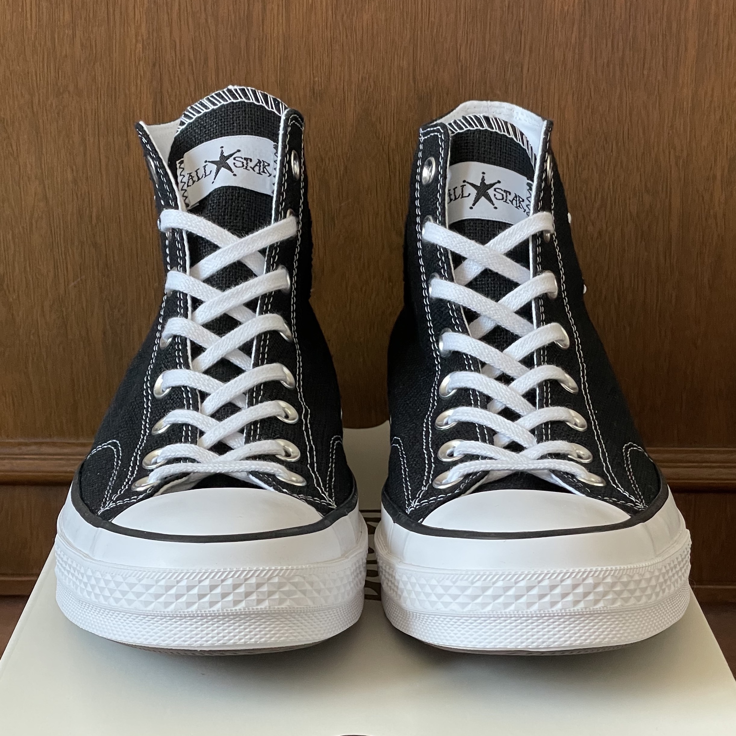 Converse x Stussy Chuck 70 High Black 착용 스타일 - 2