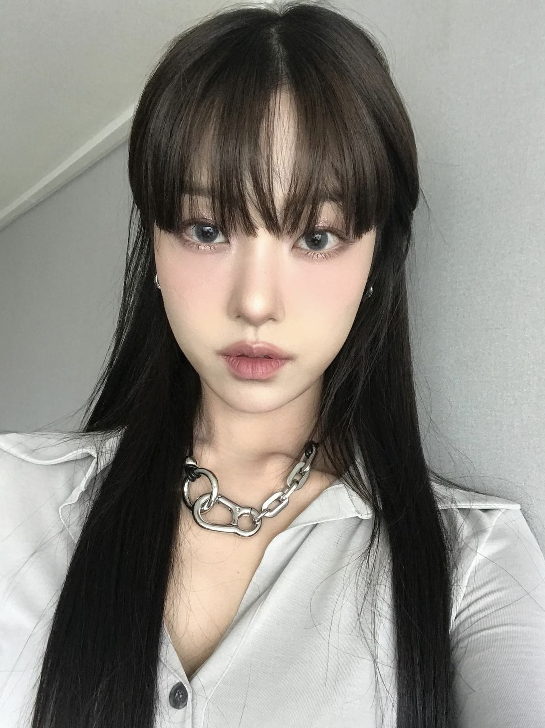 Sentiments No.257 Necklace Silver, Sentiments No.247 Earring Silver 착용 스타일 - 1