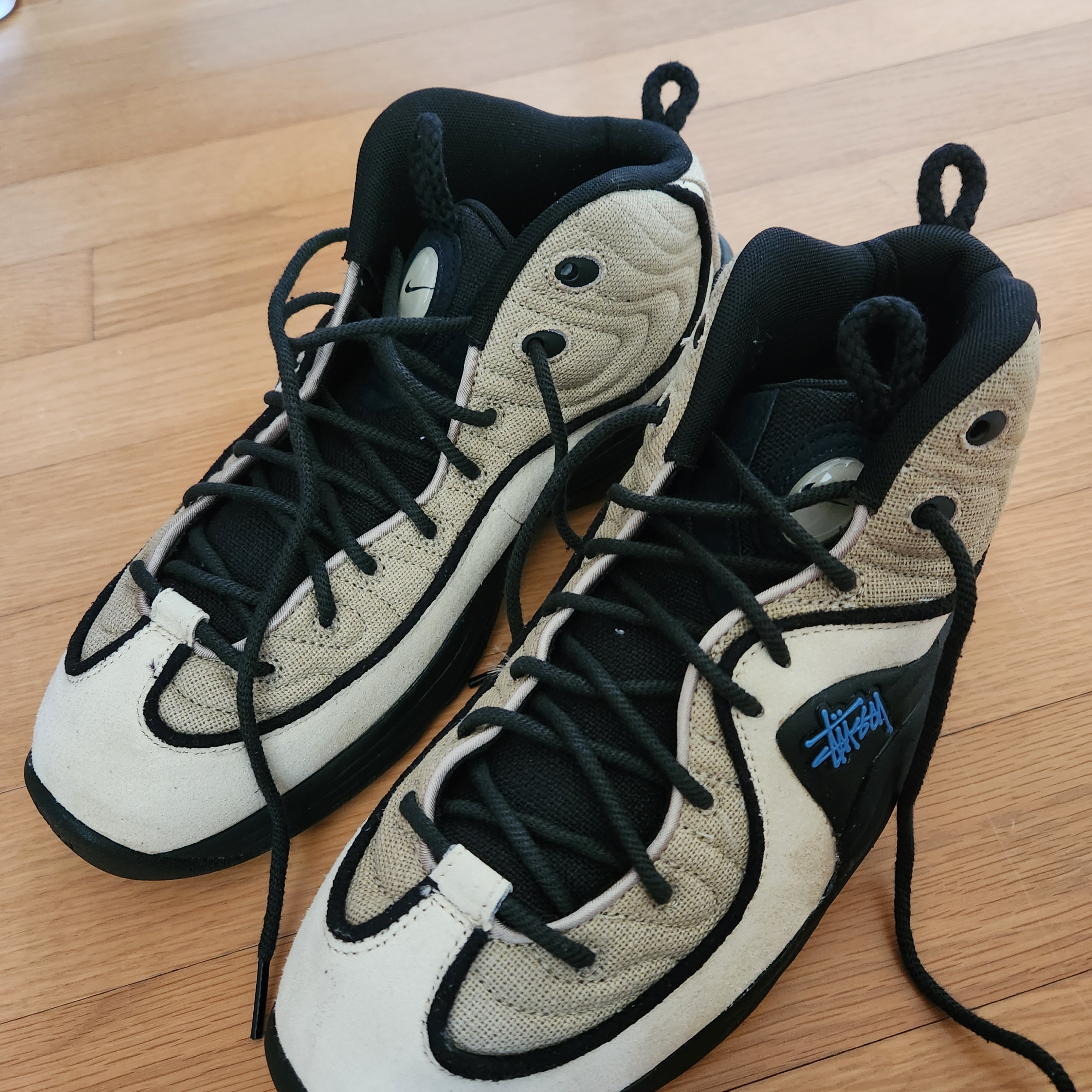 Nike x Stussy Air Penny II Rattan and Limestone 착용 스타일