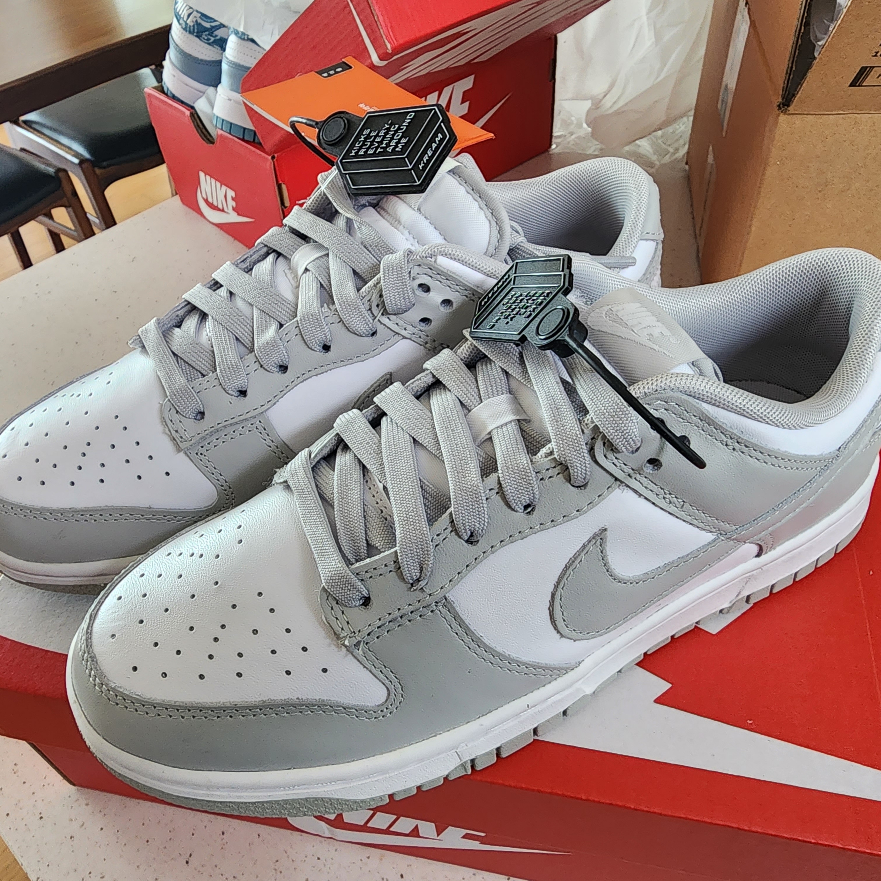 Nike Dunk Low Retro Grey Fog 착용 스타일 - 1
