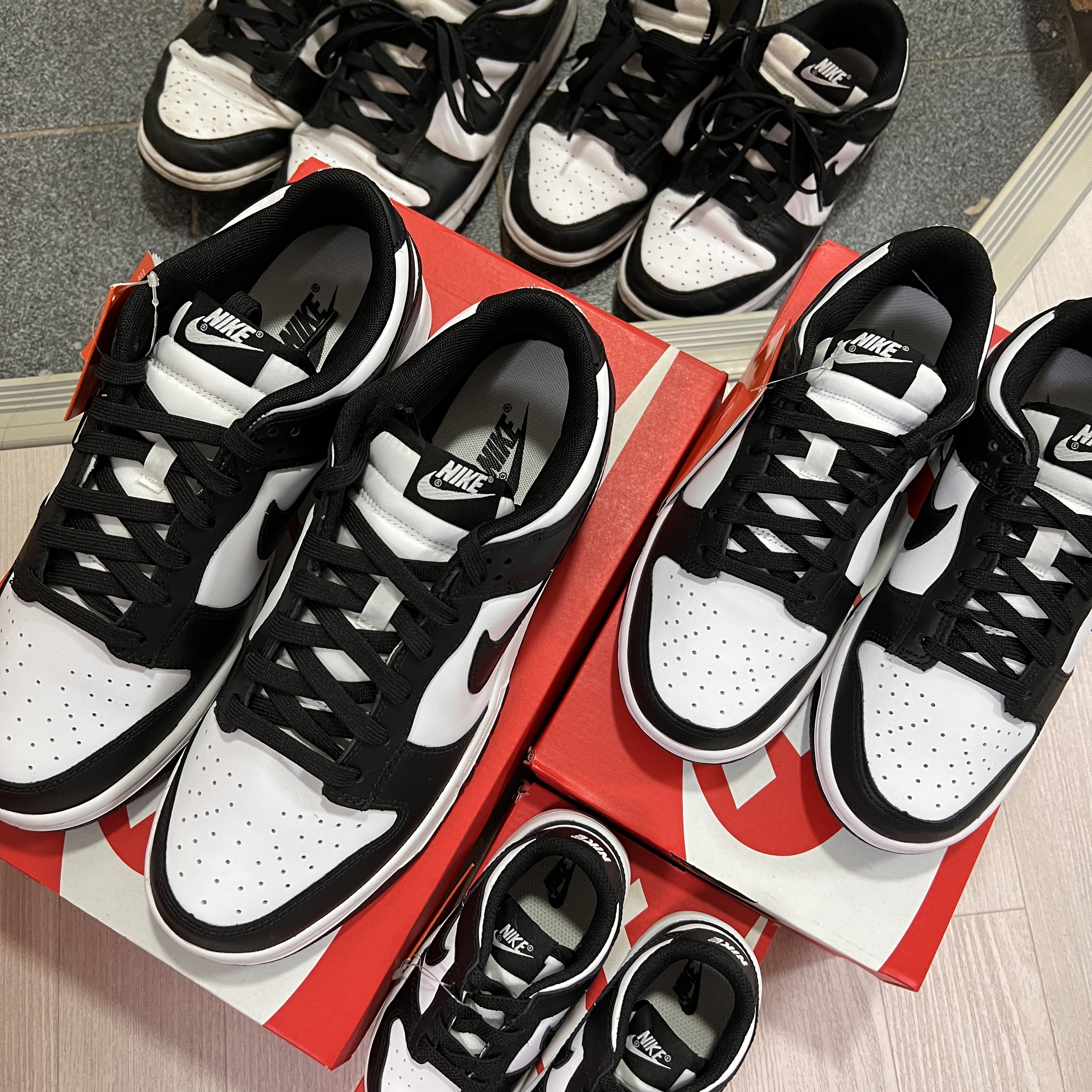Nike Dunk Low Retro Black, (W) Nike Dunk Low Black 착용 스타일 - 2