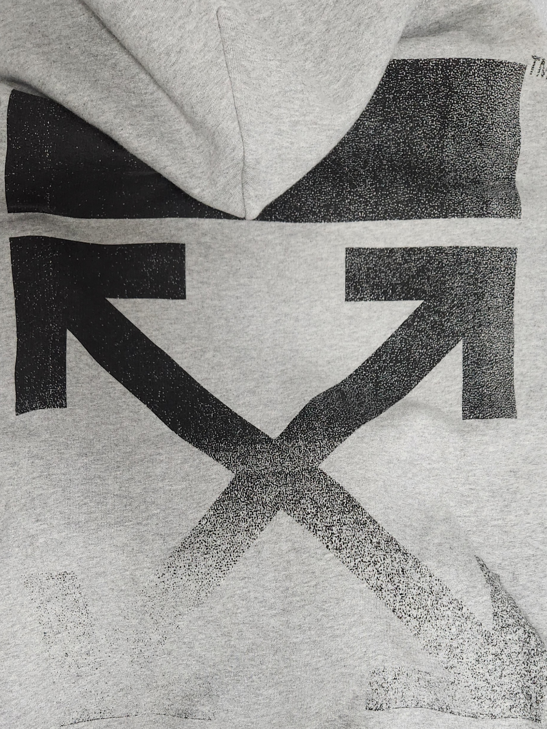 Off-White Degrade Arrow Hoodie Grey Black 착용 스타일