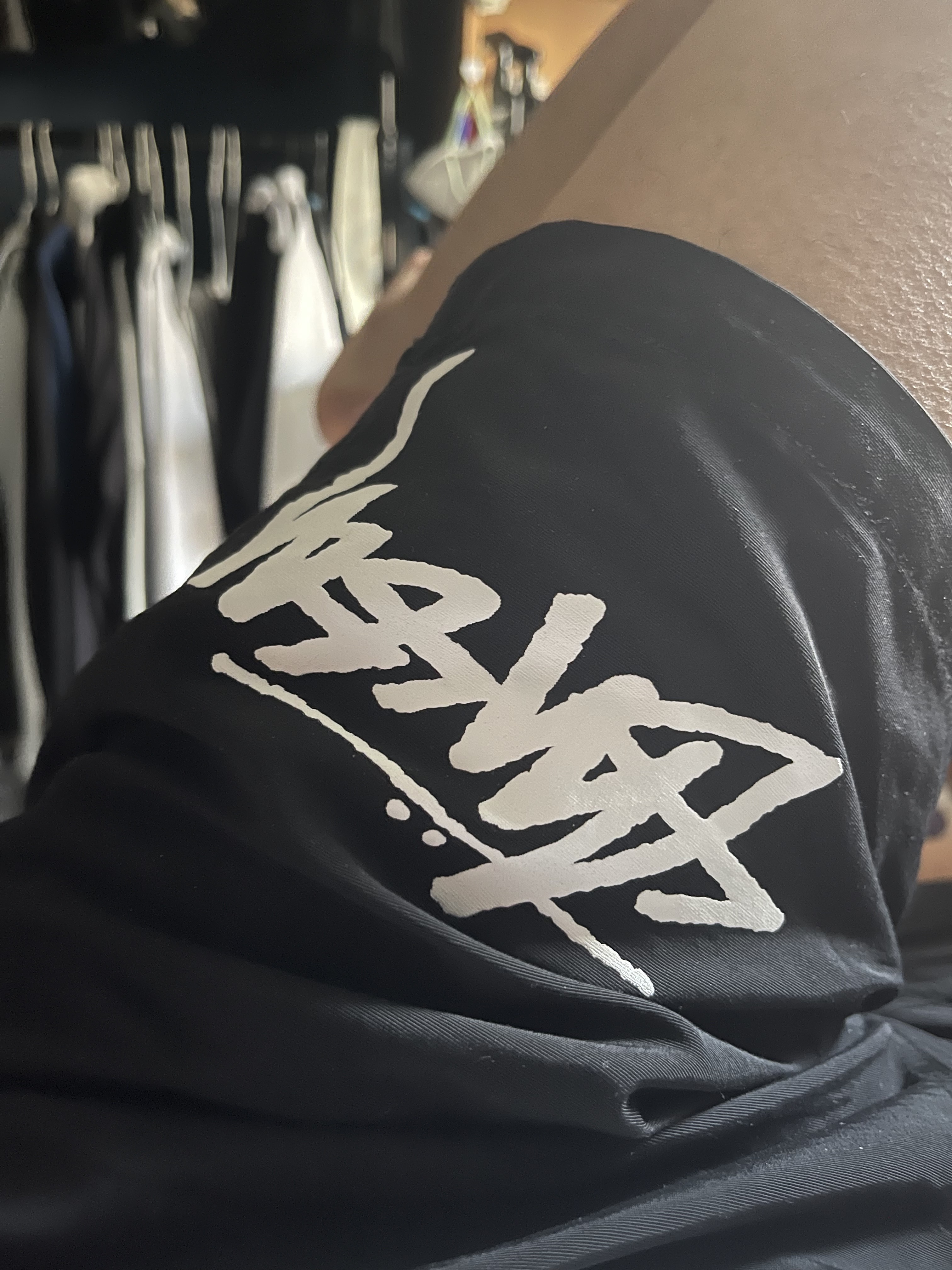 Stussy Big Stock Water Shorts Black 착용 스타일