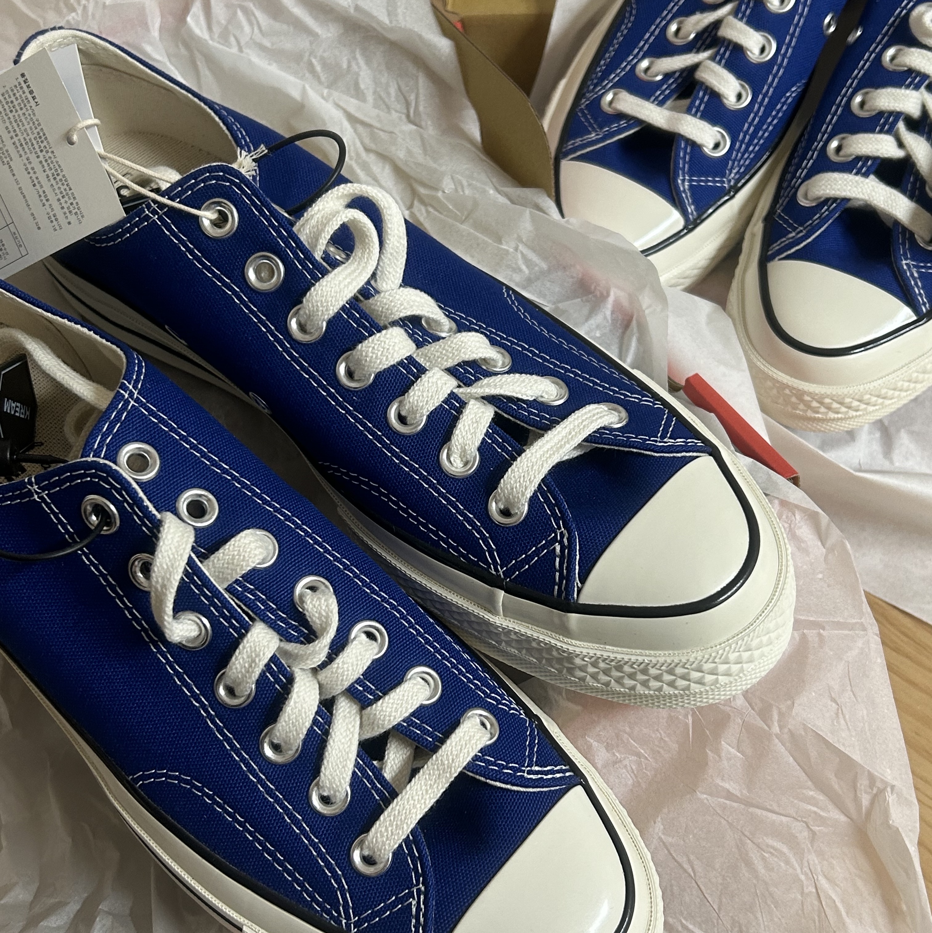 Converse Chuck 70 Ox Vintage Canvas Rush Blue 착용 스타일