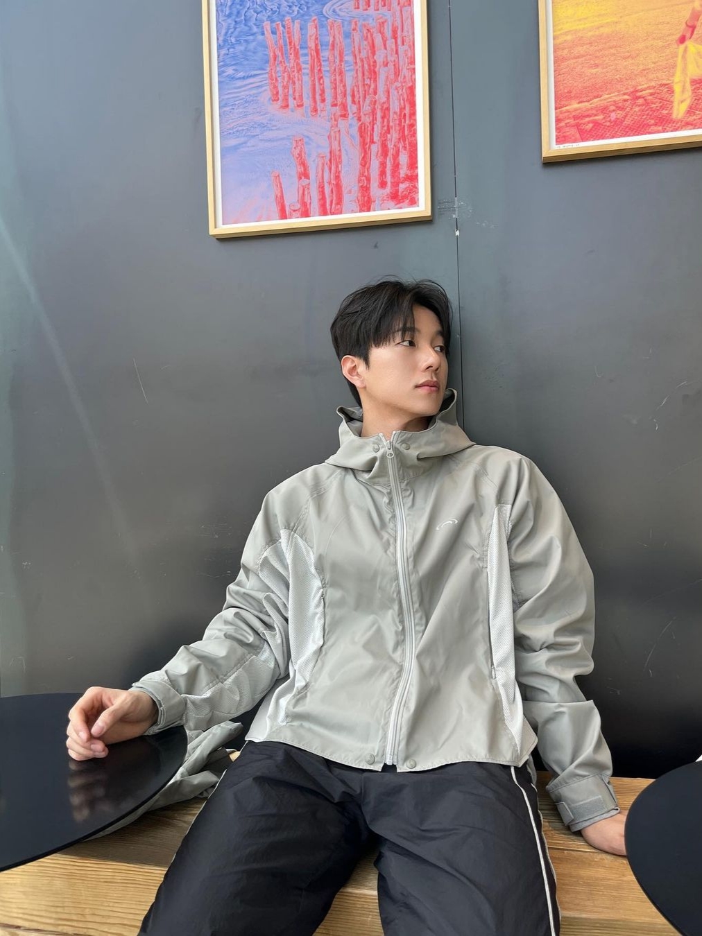 Art Of Field Assembled Jacket Beige 착용 스타일 - 3