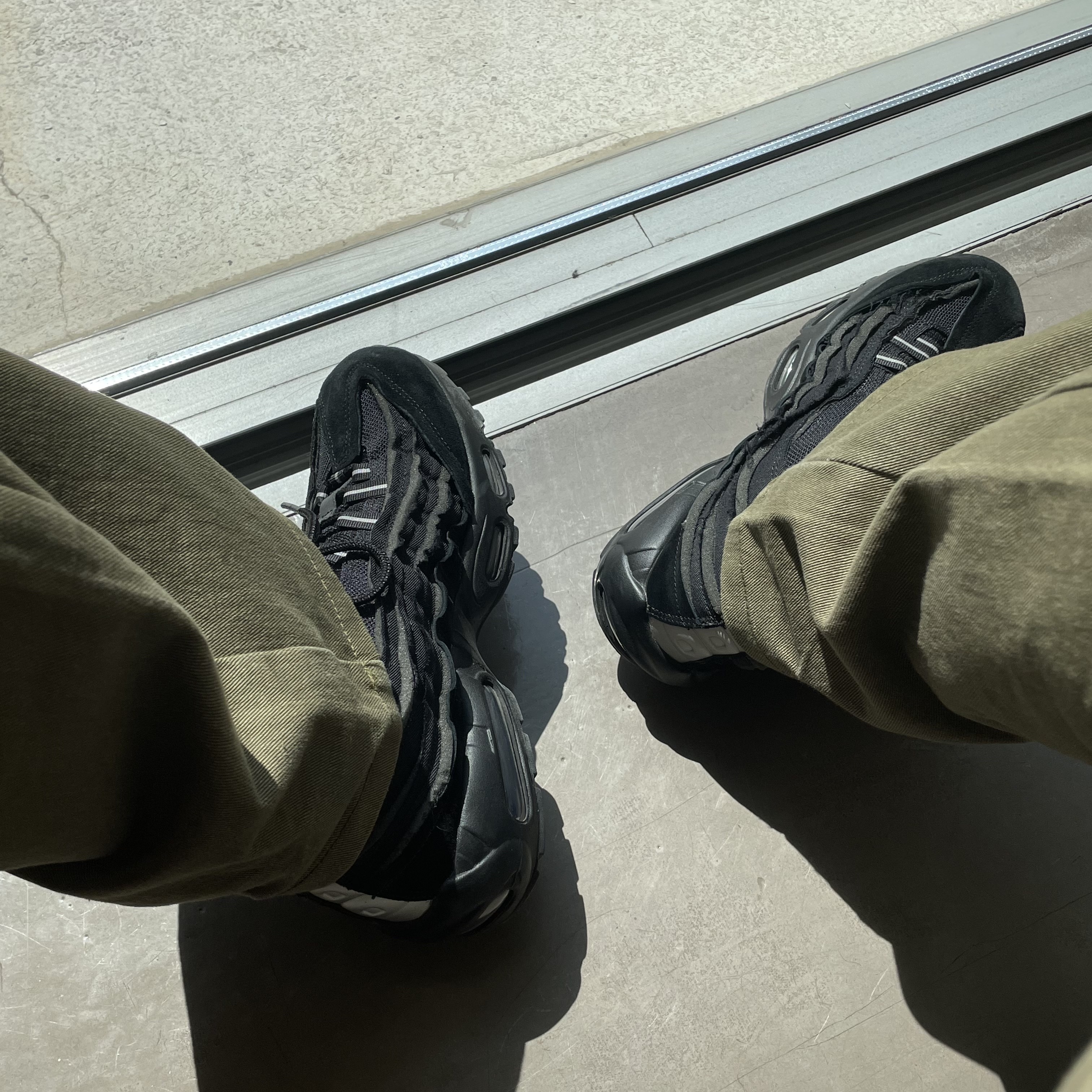 Nike x Comme des Garcons Homme Plus Air Max 95 Black 착용 스타일