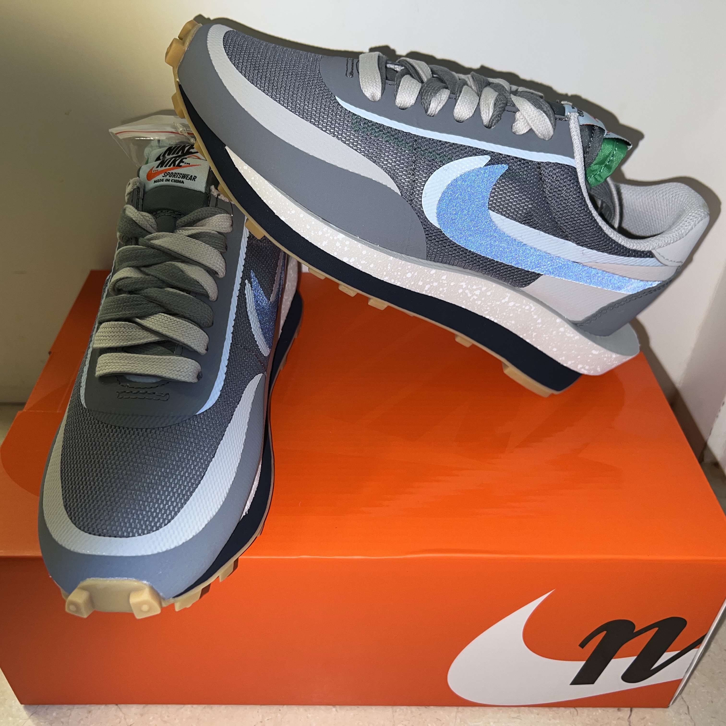 Nike x Sacai x Clot LDWaffle Cool Grey 착용 스타일