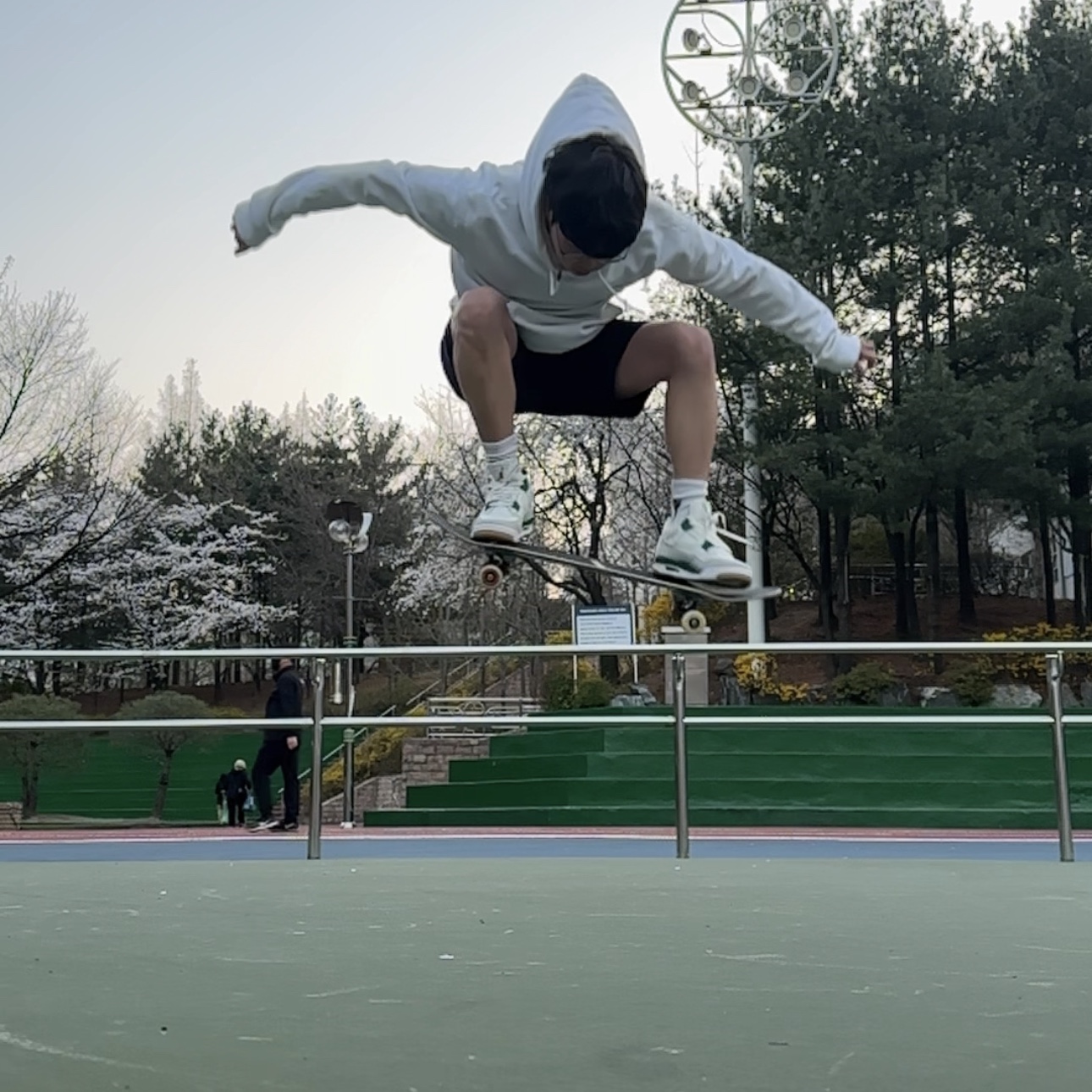 Jordan 4 x Nike SB Retro SP Pine Green 착용 스타일 - 2