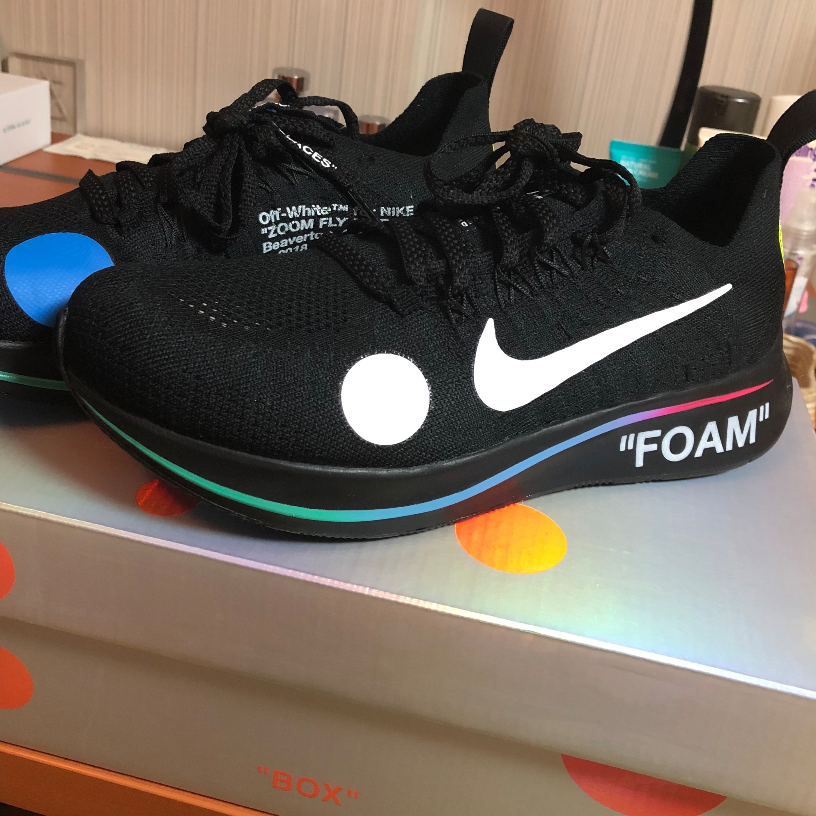 Nike x Off-White Zoom Fly Mercurial Black 착용 스타일