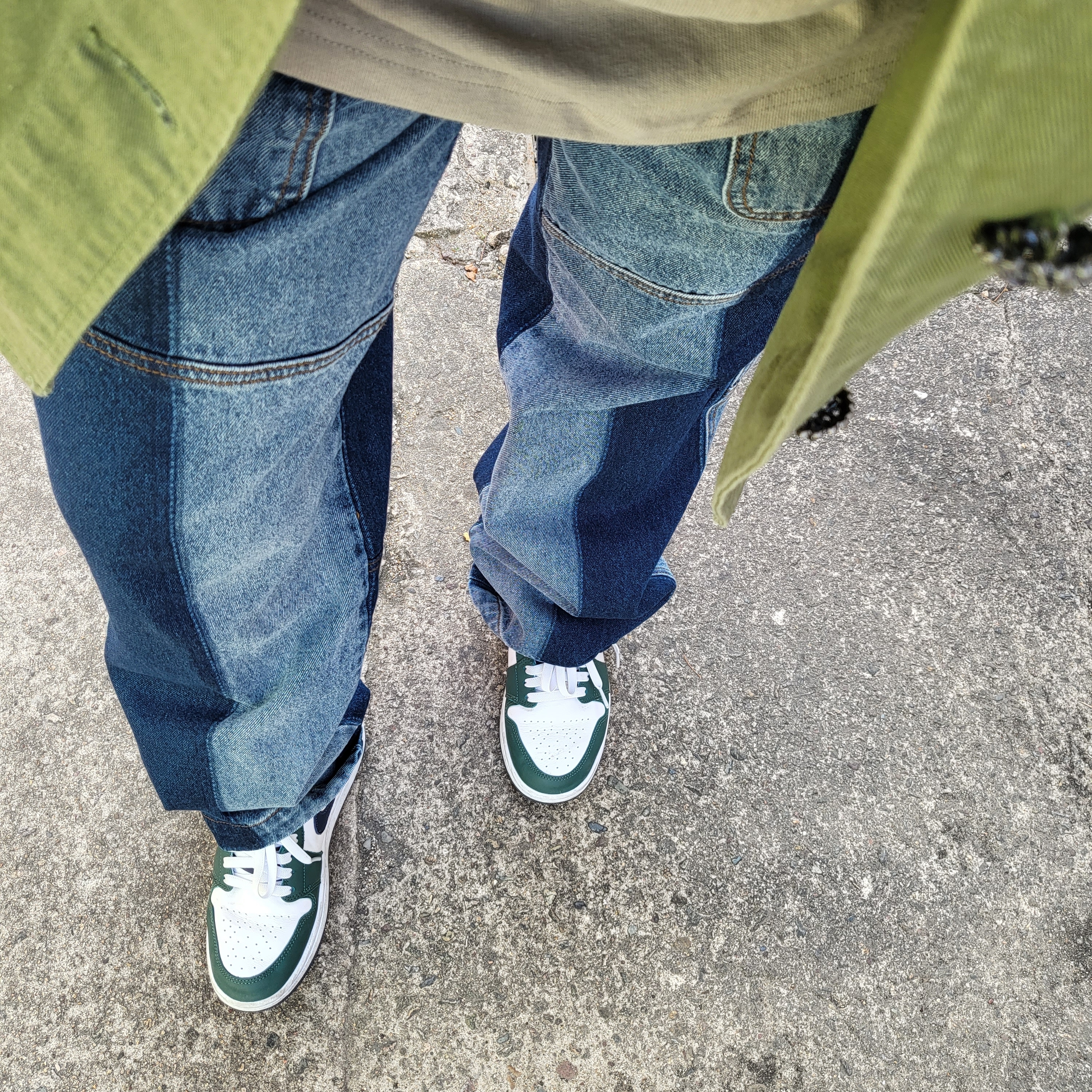 (W) Jordan 1 Mid SE Noble Green 착용 스타일