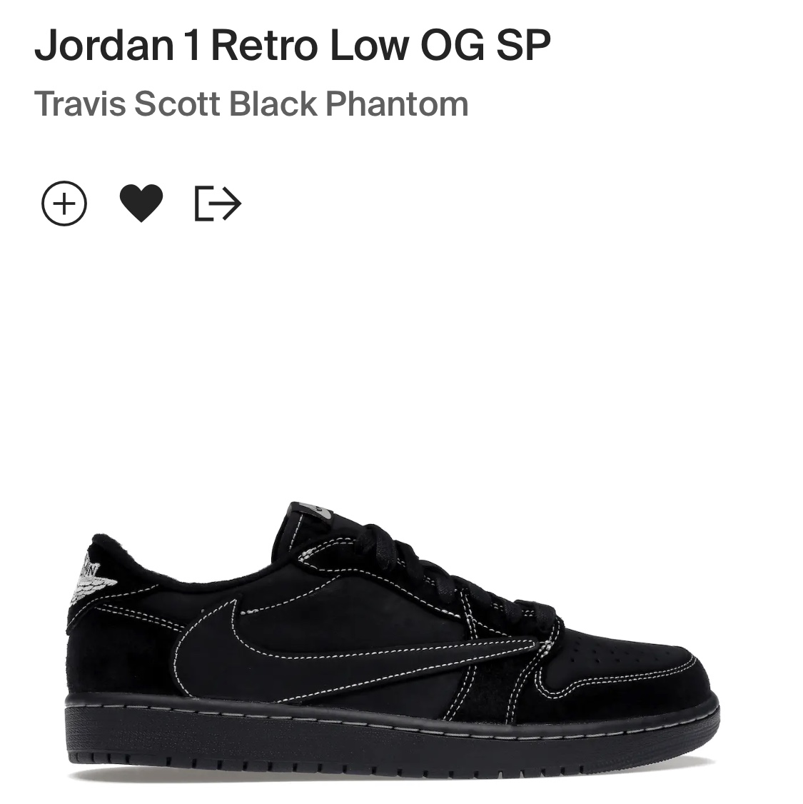 Jordan 1 x Travis Scott Retro Low OG SP Black Phantom 착용 스타일 - 2