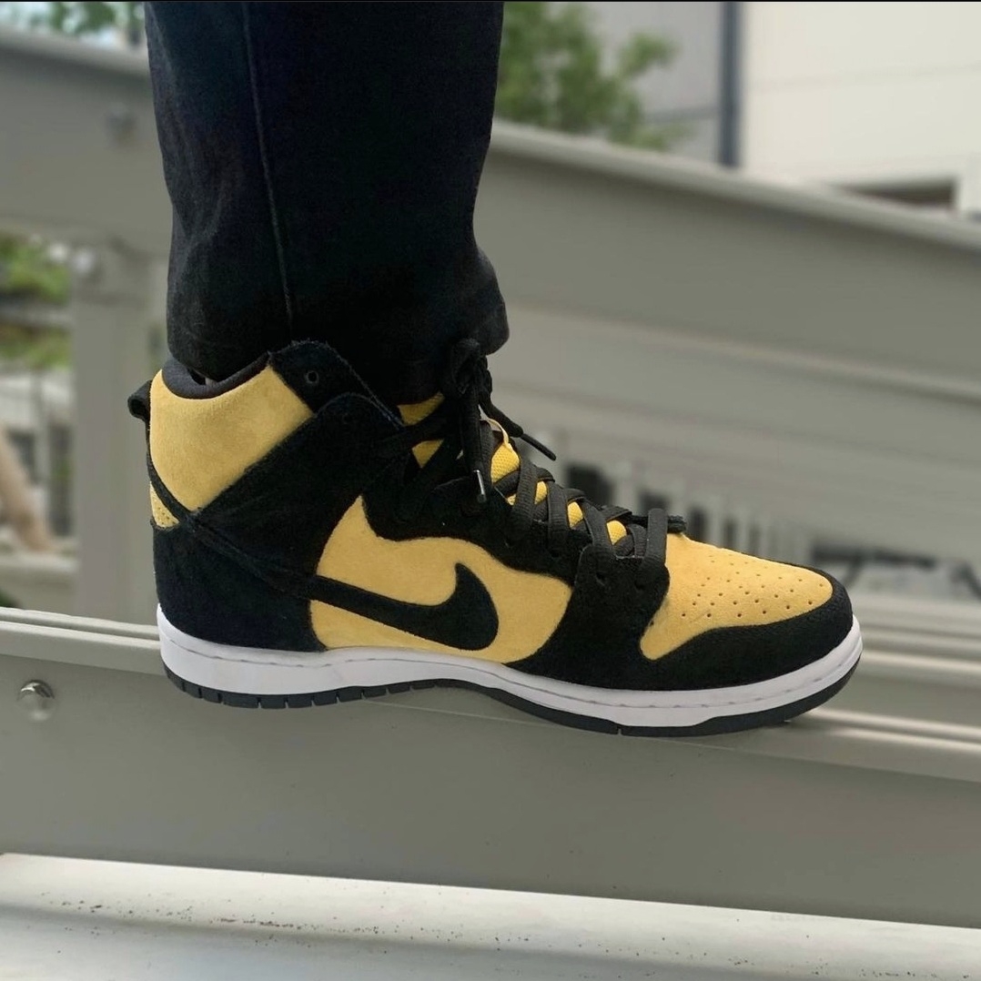 Nike SB Dunk High Pro Maize and Black 착용 스타일