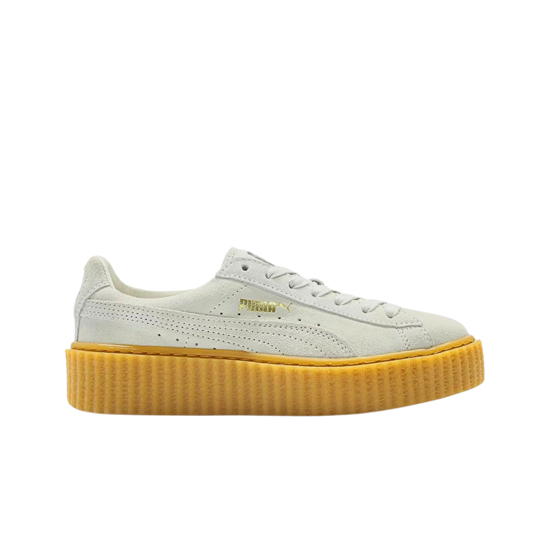 361005-06 (W) Puma x Fenty Rihanna Suede Creeper White Oatmeal