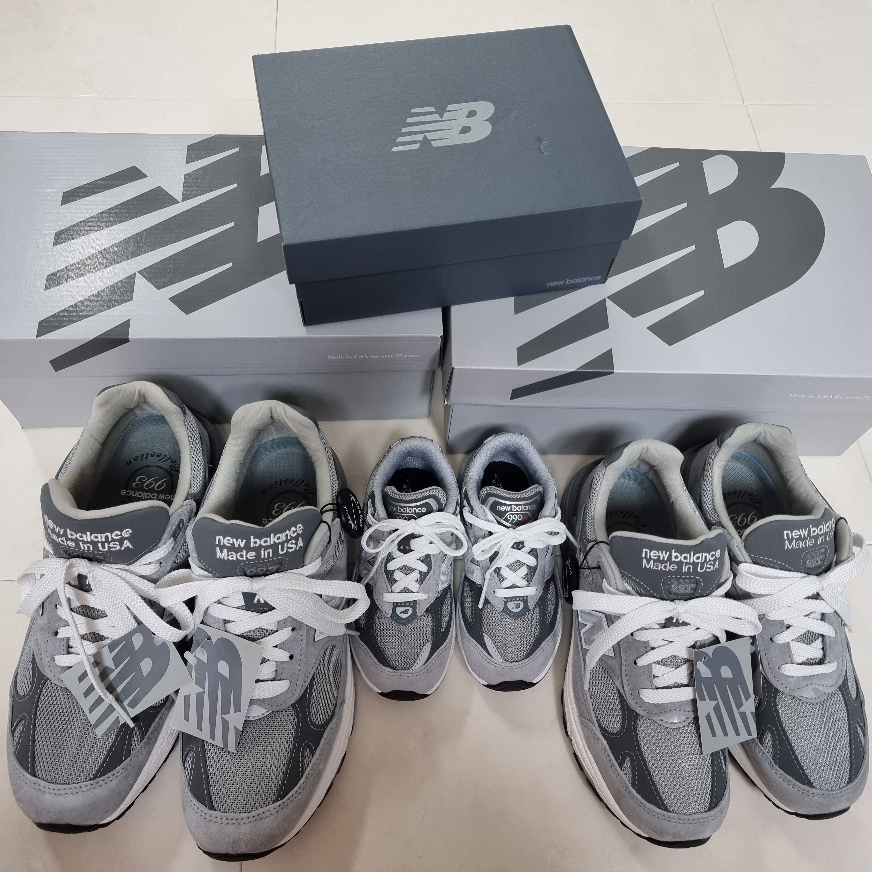 New Balance 993 Made in USA Grey - D Standard, (W) New Balance 993 Made in USA Grey - B Standard 착용 스타일 - 1