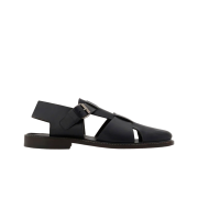 Lemaire Fisherman Sandal Vegetable Tanned Leather Black