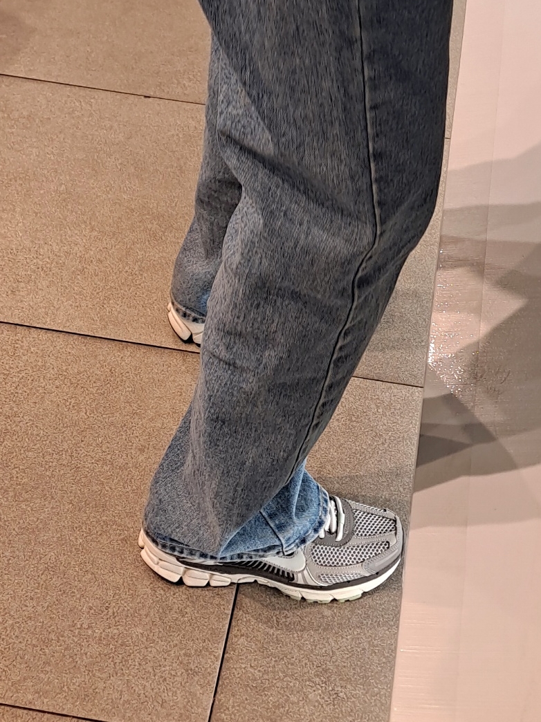 (W) Nike Zoom Vomero 5 Cobblestone and Flat Pewter 착용 스타일