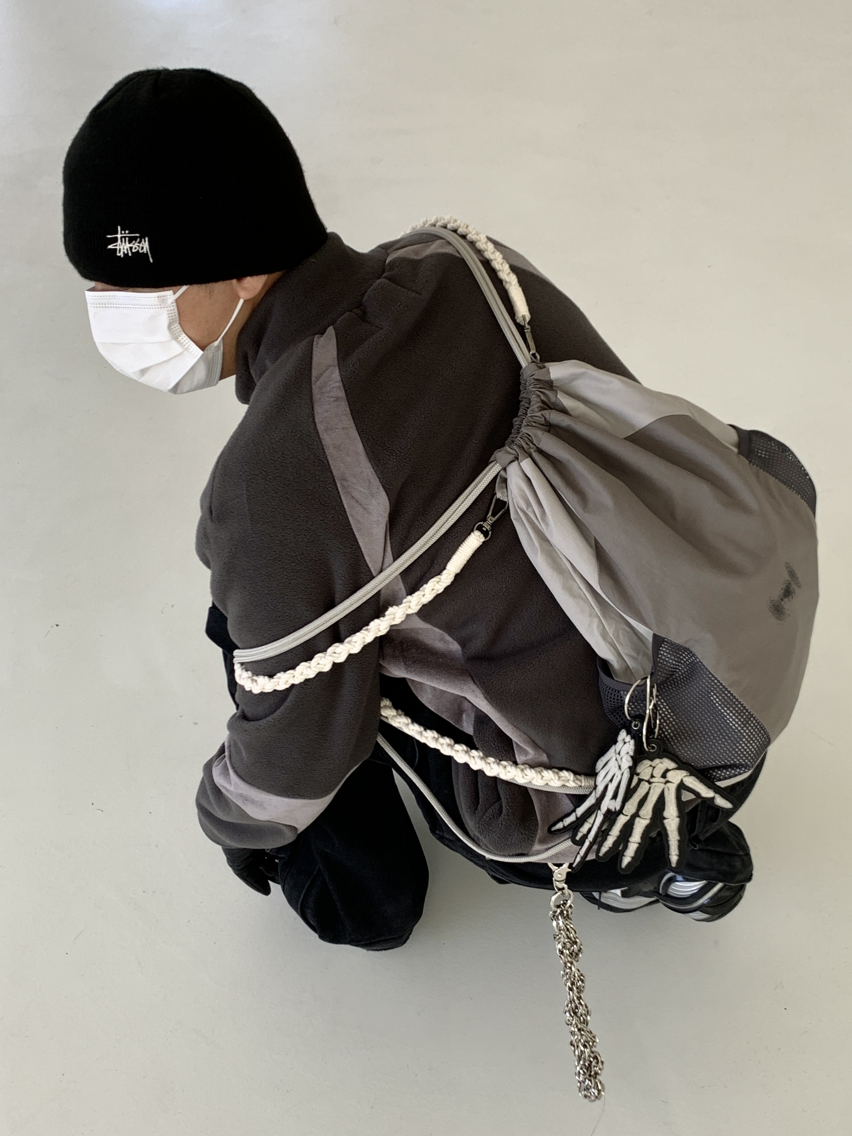 Stussy Basic Skullcap Beanie Black, Balenciaga Tyrex Sneakers Black Grey 착용 스타일 - 4