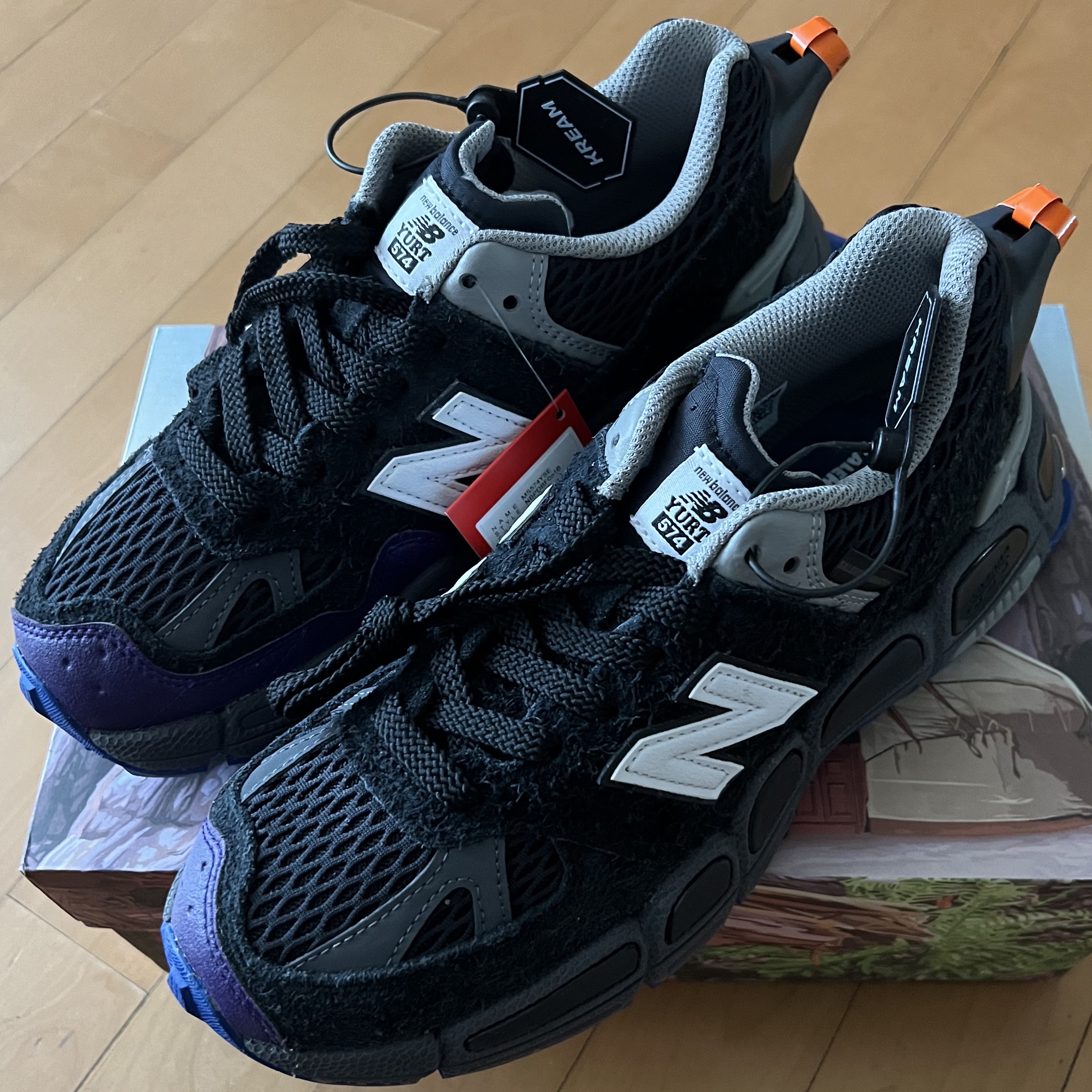New Balance x Salehe Bembury 574 Yurt Black 착용 스타일