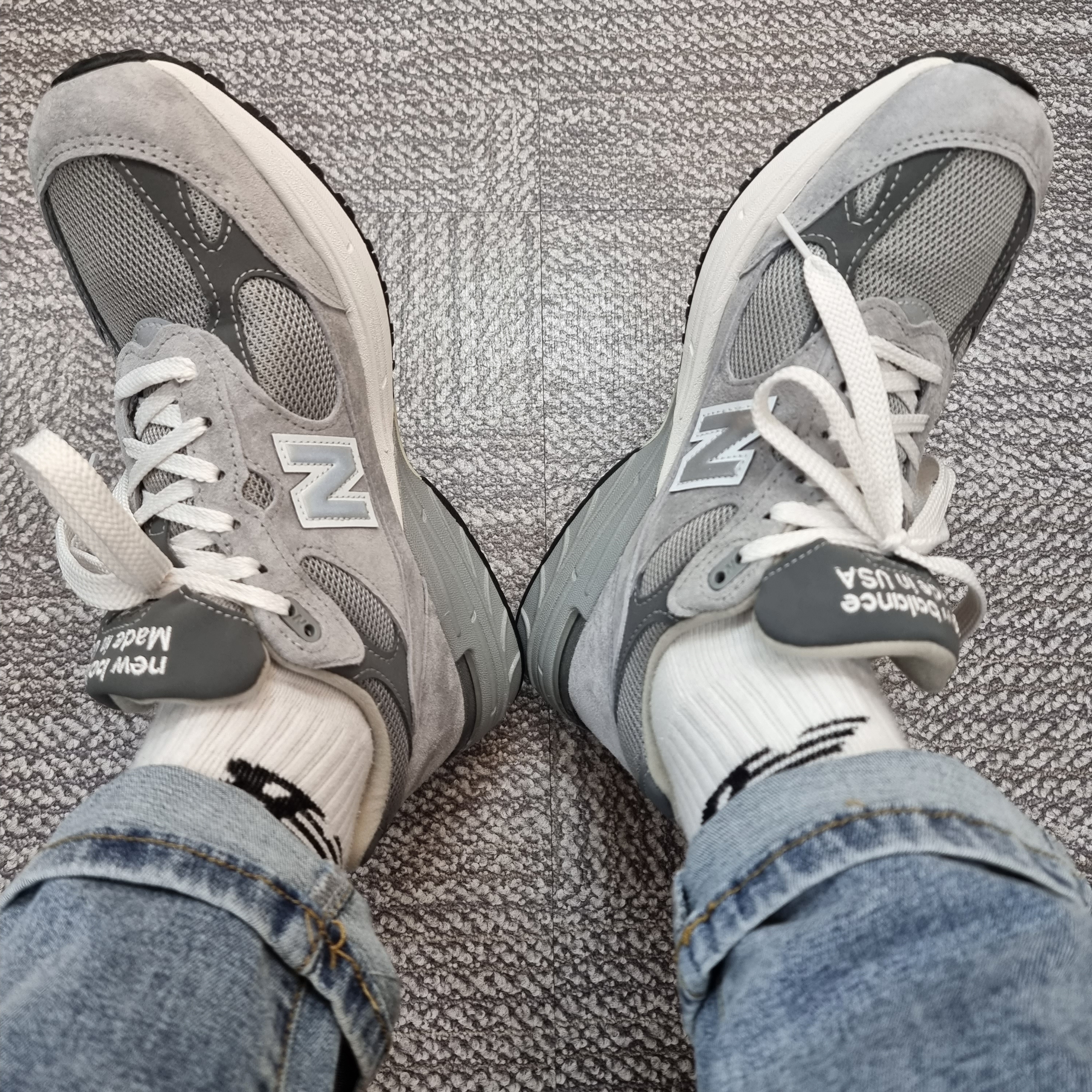 New Balance 993 Made in USA Grey - D Standard, (W) New Balance 993 Made in USA Grey - B Standard 착용 스타일 - 2