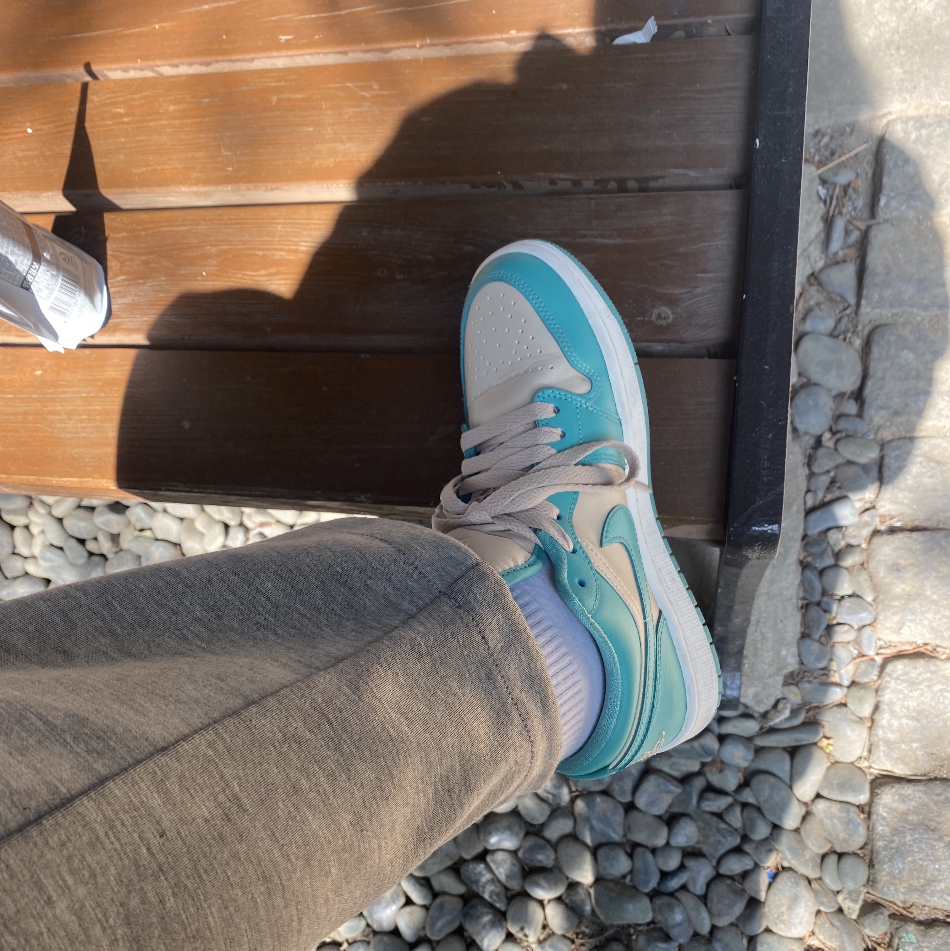 (W) Jordan 1 Low Sanddrift Washed Teal 착용 스타일 - 1