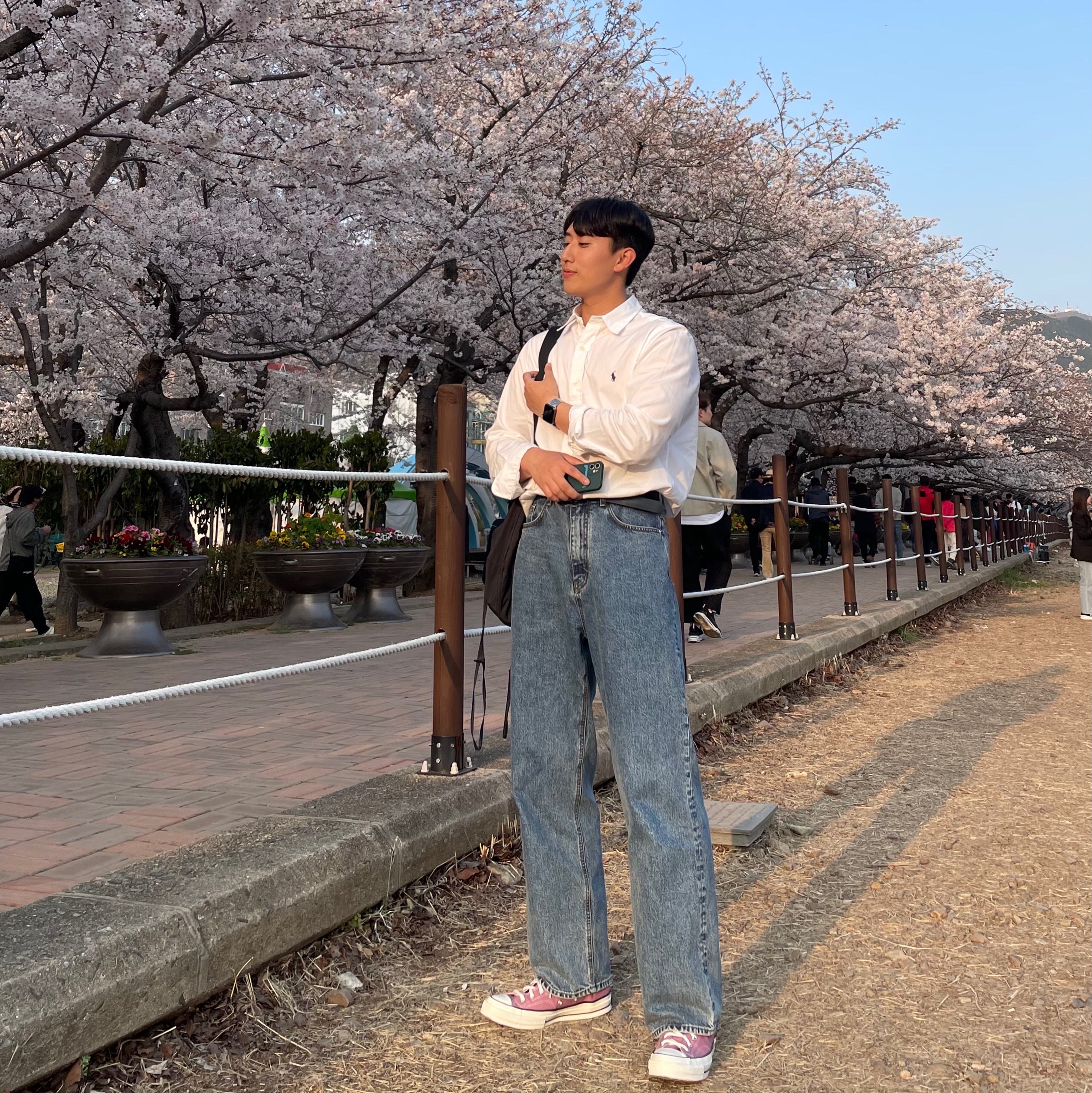 Converse Chuck 70 High Pink Aura 착용 스타일