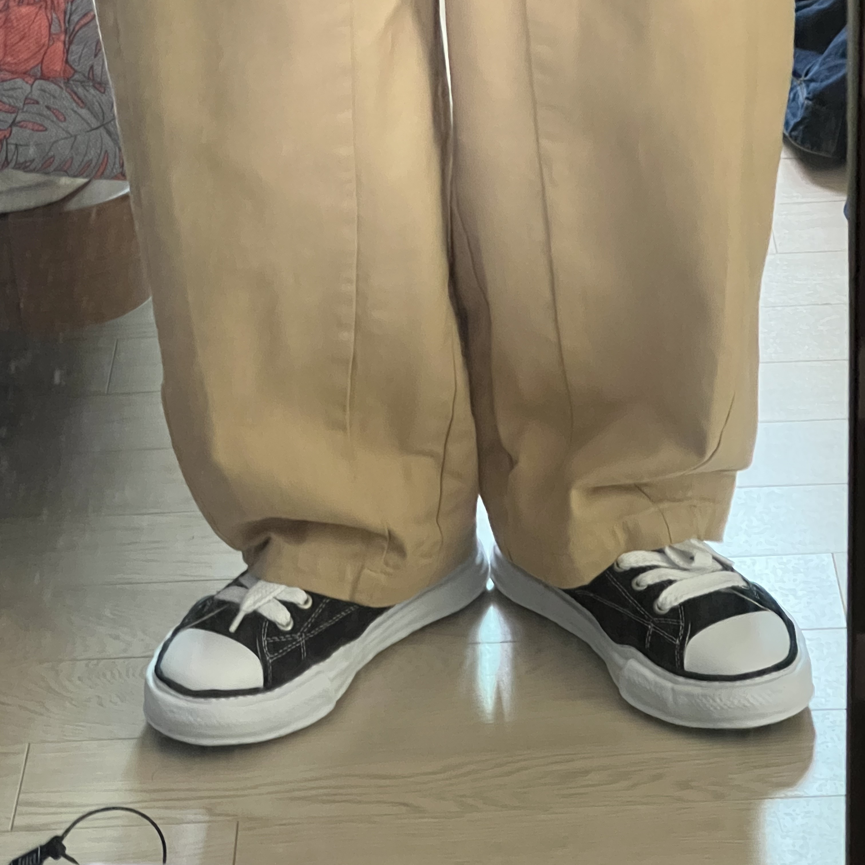 Maison Mihara Yasuhiro Peterson OG Sole Canvas Low Sneakers Black 착용 스타일