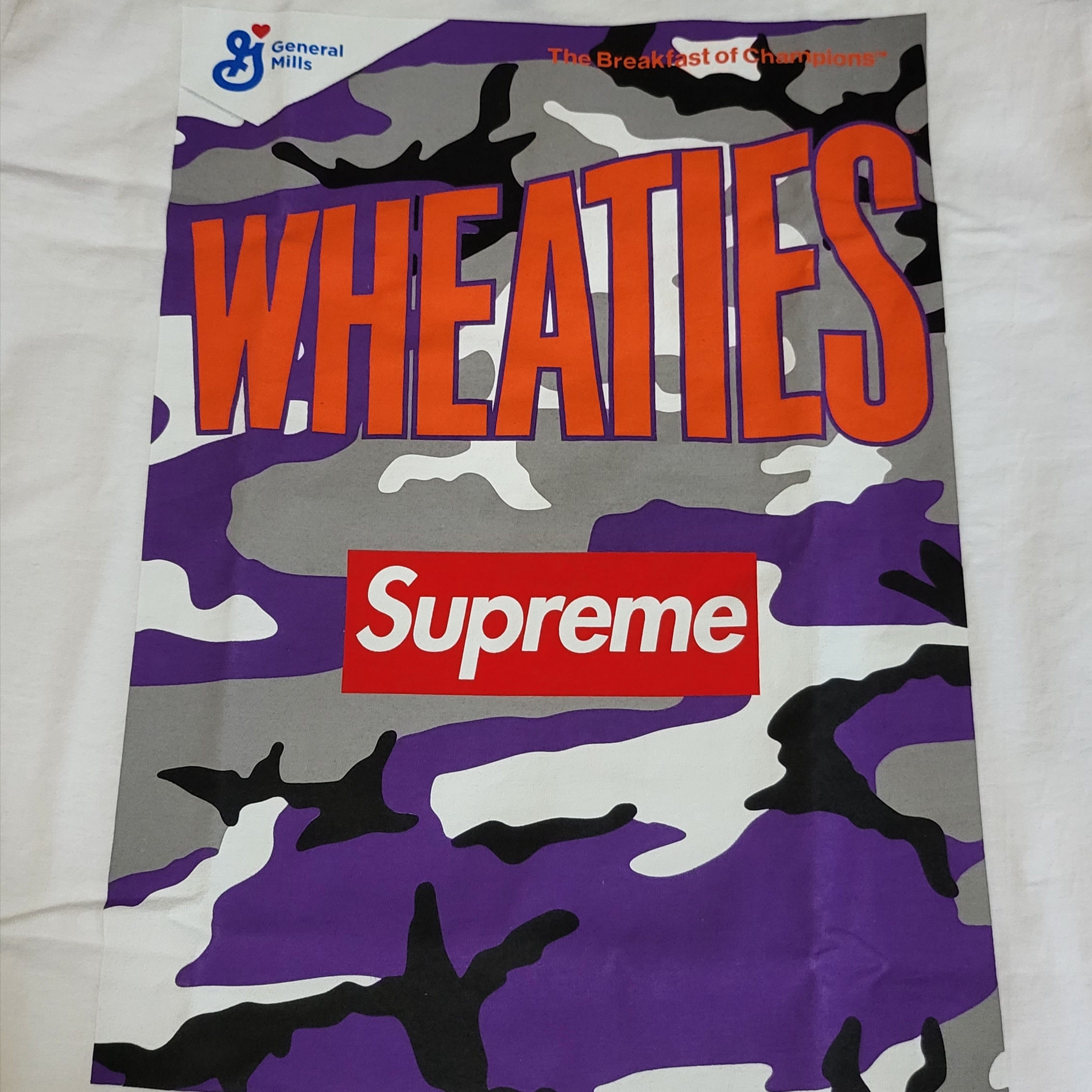 Supreme Wheaties T-Shirt White - 21SS 착용 스타일