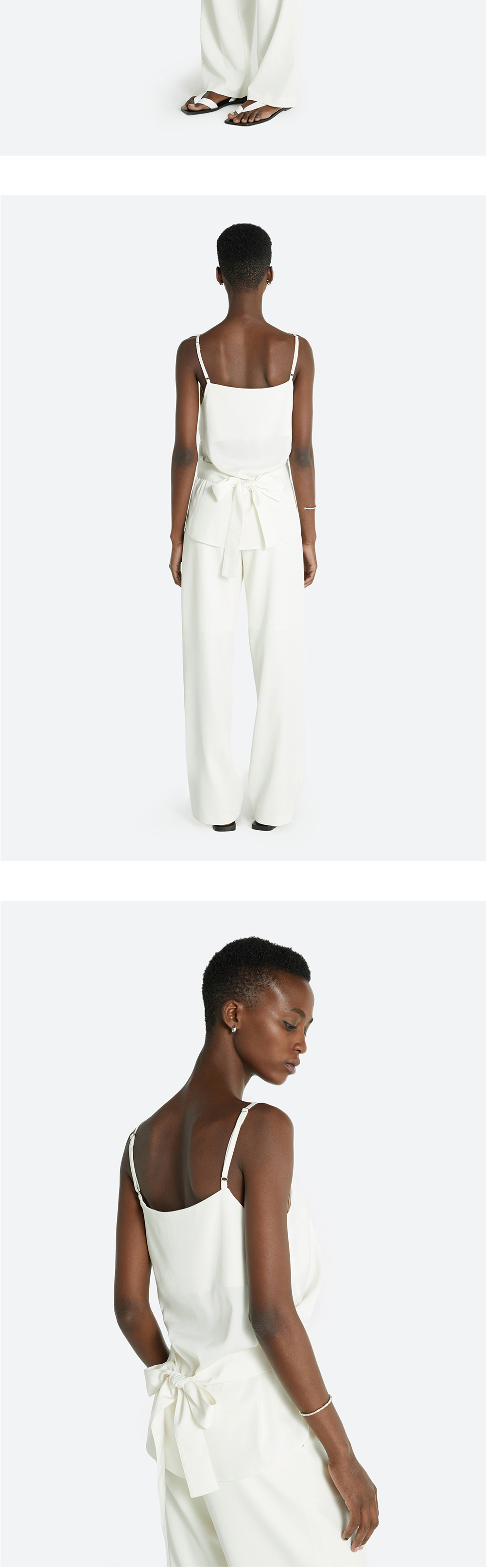 Haveless Women Cecil Back Ribbon Blouse Creme 상세 이미지 3