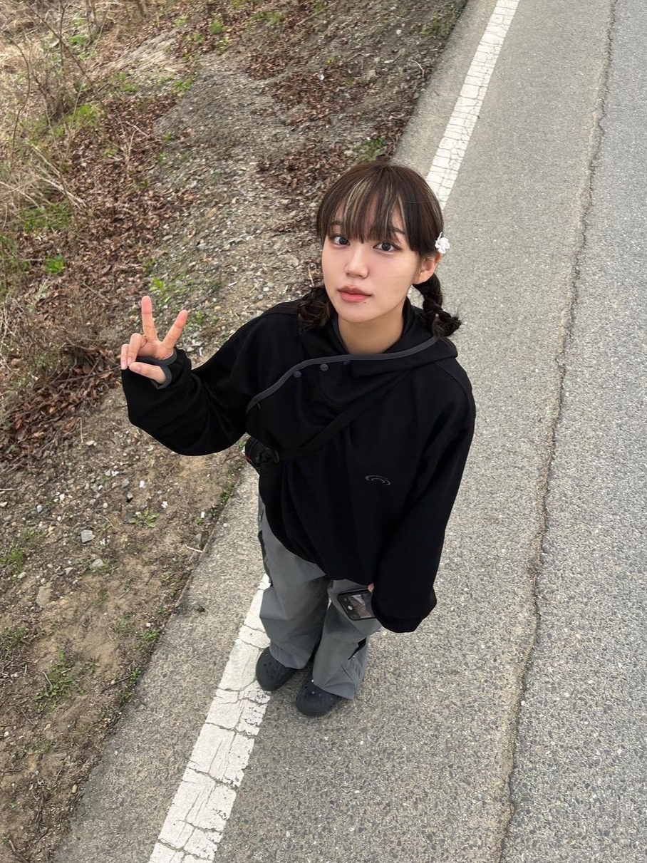 Art Of Field Side Snap Jersey Hooded Black 착용 스타일 - 3