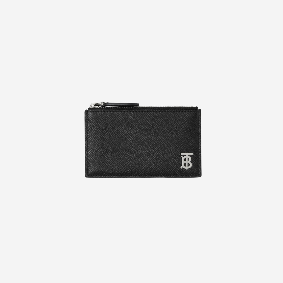 Burberry Grainy Leather TB Zip Card Case Black 상세 이미지 1