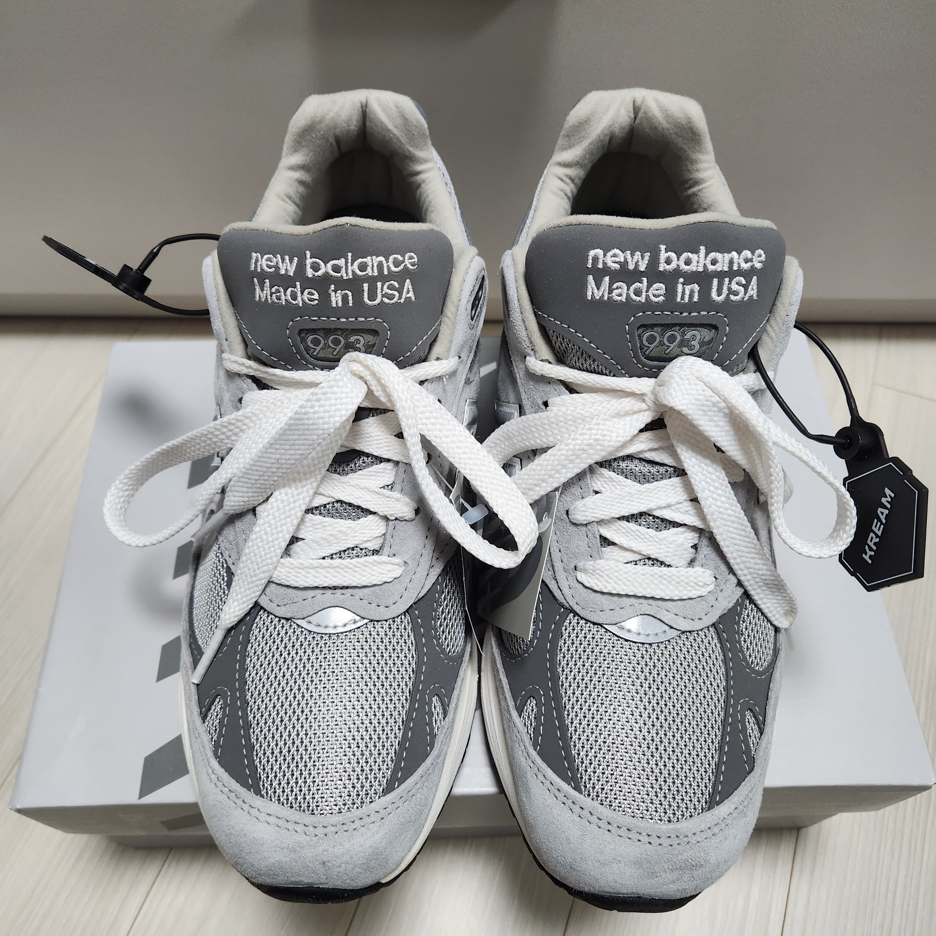 New Balance 993 Made in USA Grey - D Standard 착용 스타일 - 1