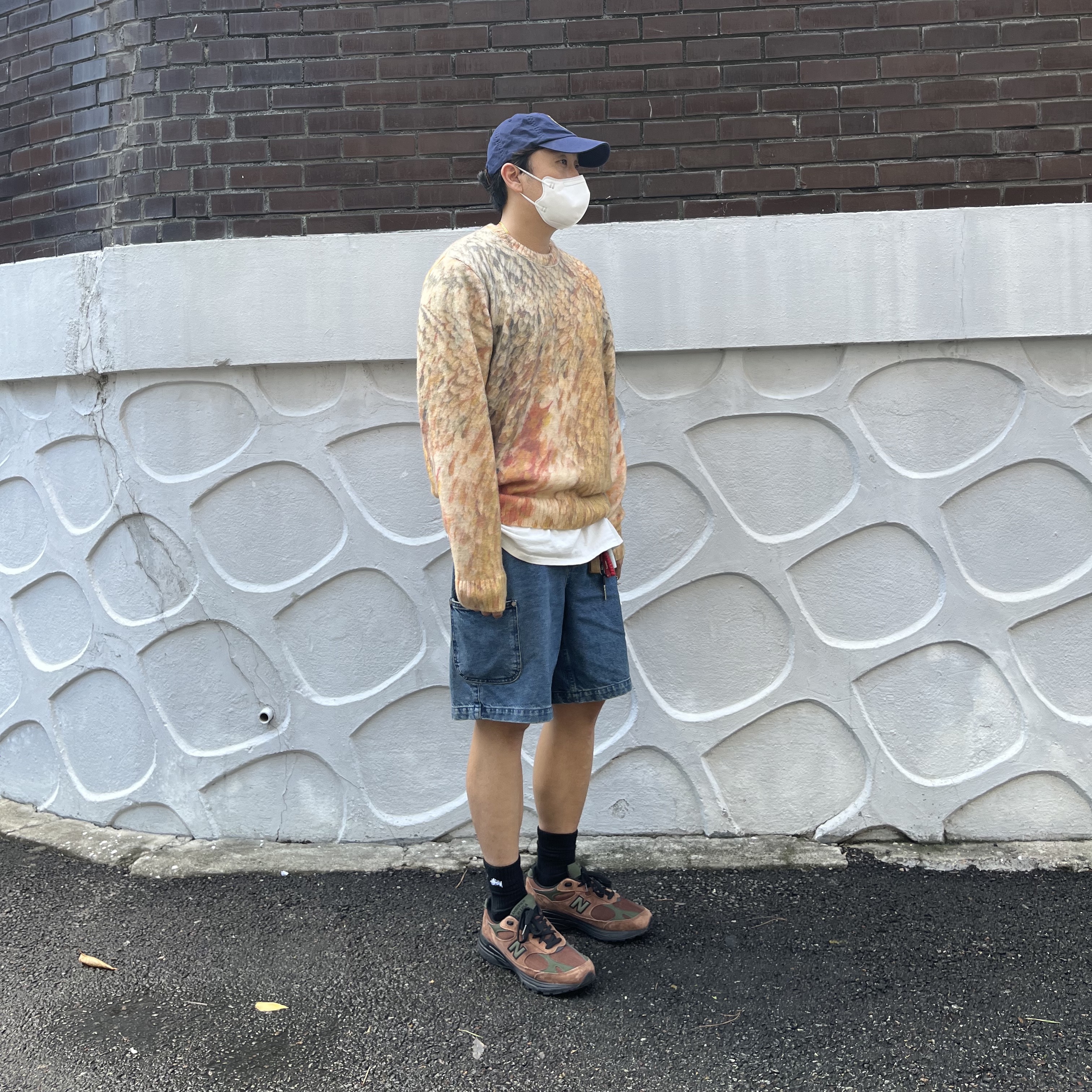 New Balance x Aime Leon Dore 993 Made in USA Brown, Stussy Wings Print Sweater Multi 착용 스타일