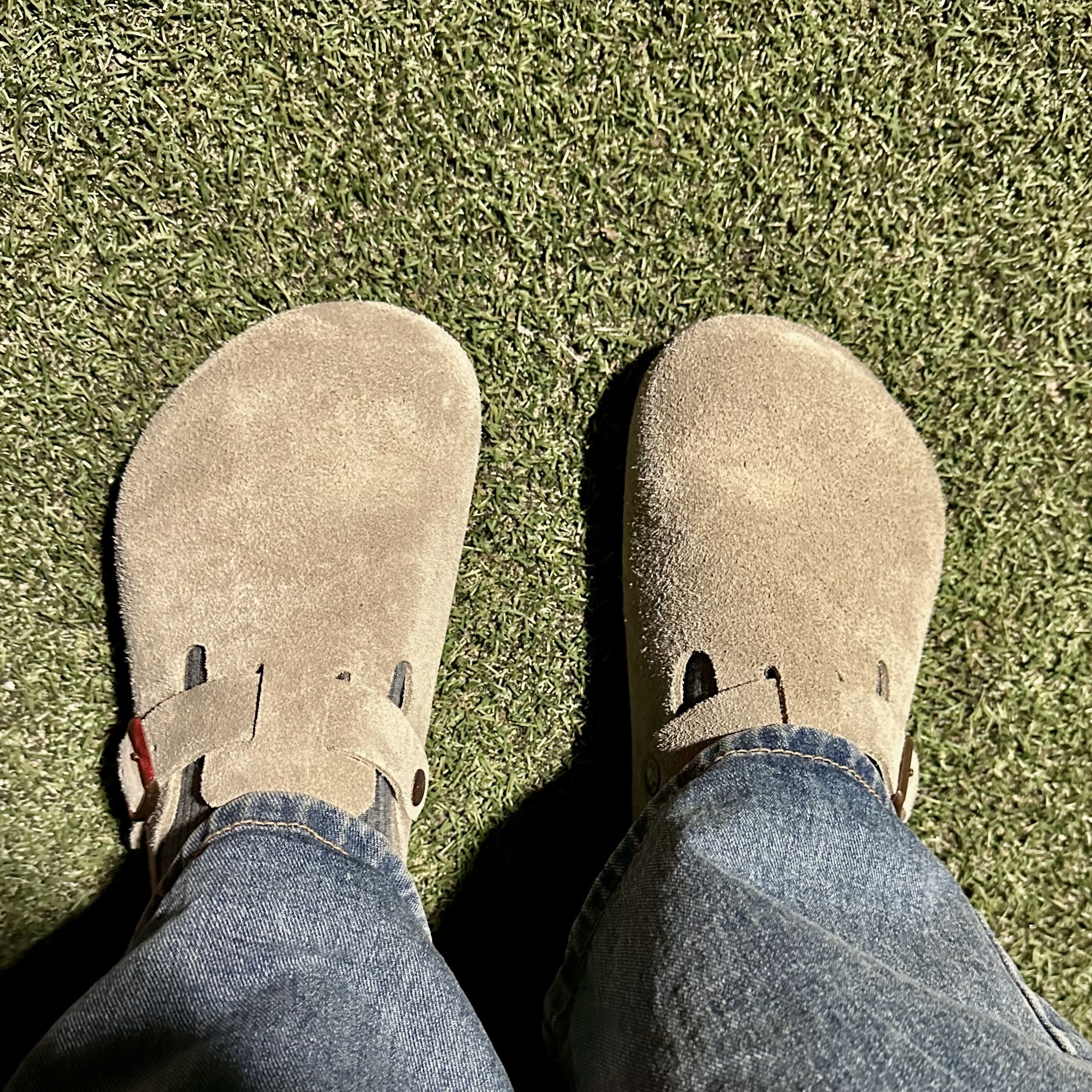 Birkenstock Boston Soft Footbed Taupe - Regular 착용 스타일 - 4