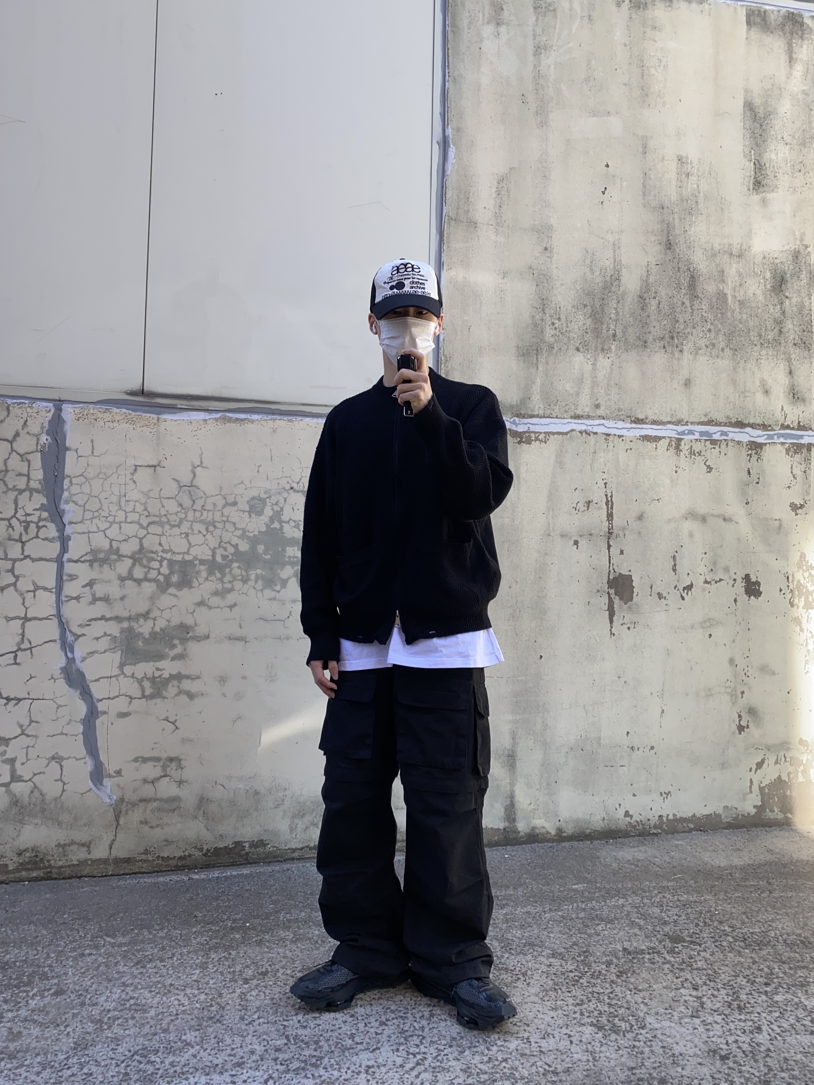 Nike x Matthew M Williams Zoom 004 Triple Black, Project G/R Convertible Tactical Pants Black 착용 스타일