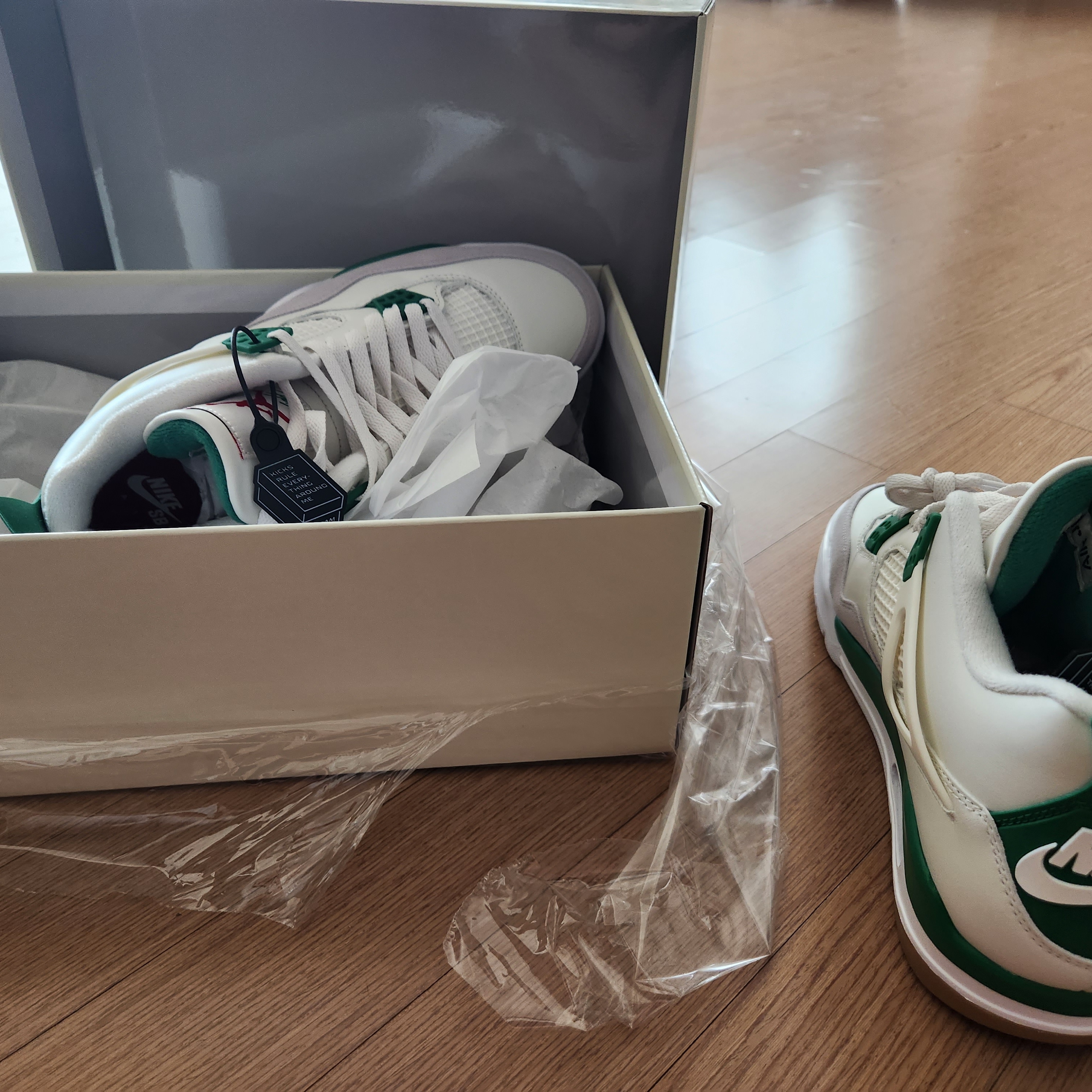 Jordan 4 x Nike SB Retro SP Pine Green 착용 스타일