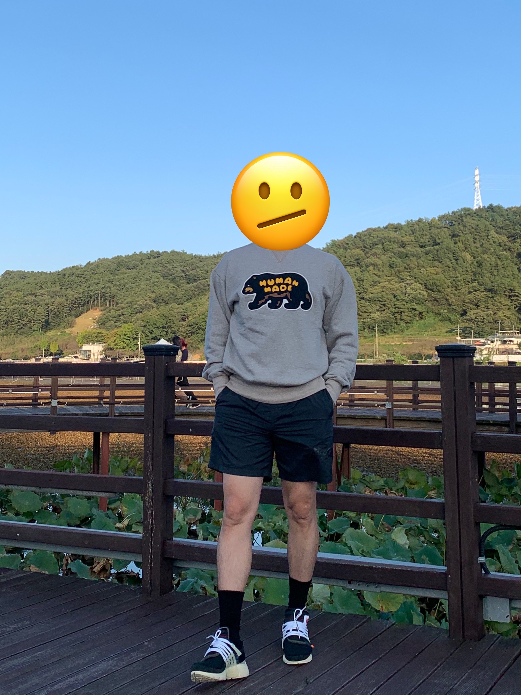 Human Made Tsuriami Sweatshirt #1 Gray, Stussy Big Stock Nylon Shorts Black 착용 스타일 - 2