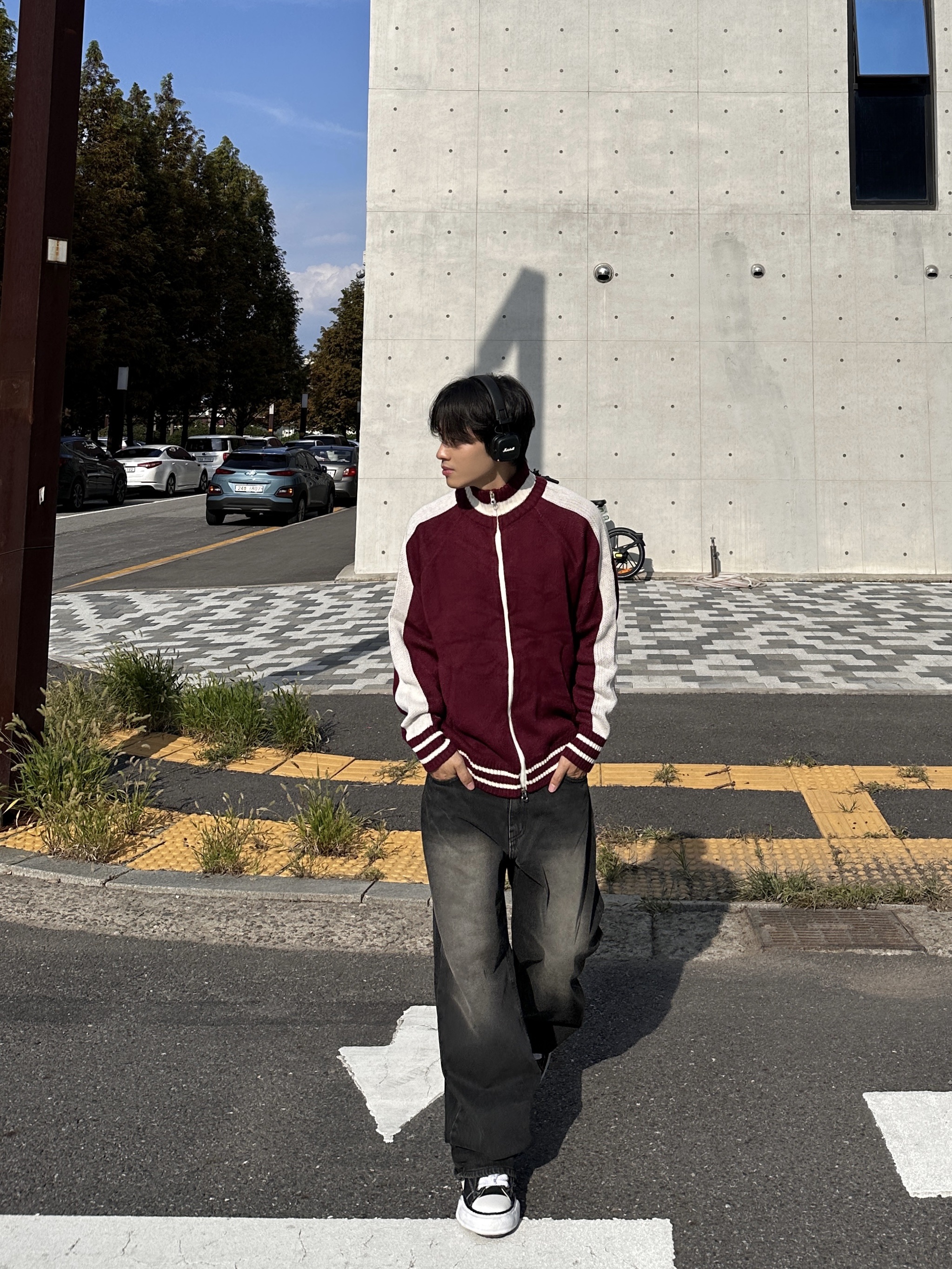 Maison Mihara Yasuhiro Peterson OG Sole Canvas Low Sneakers Black, Marshall Major IV Black (Korean Ver.) 착용 스타일 - 3