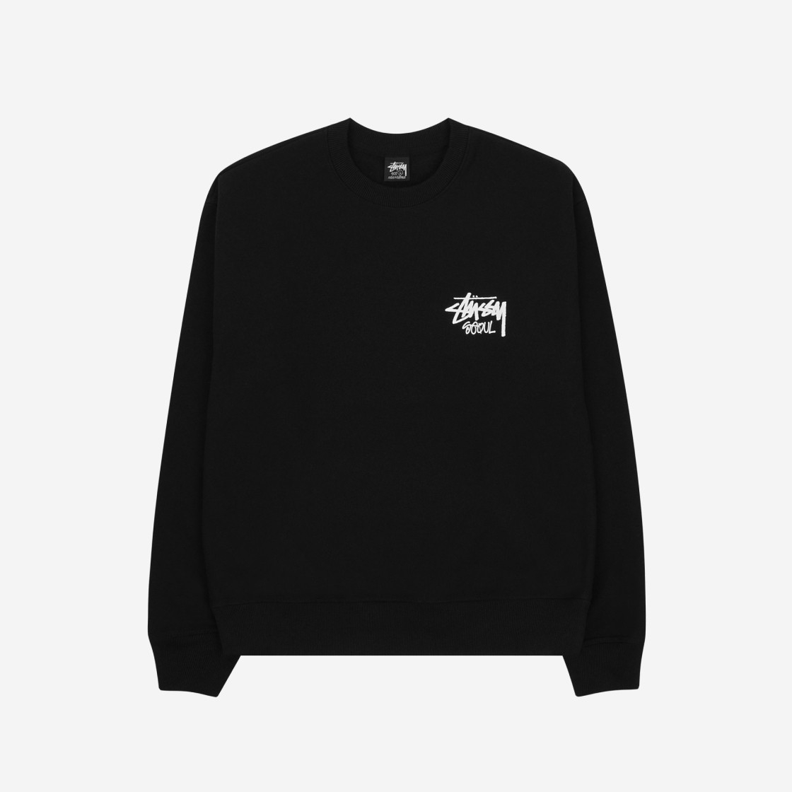 Stussy Stock Seoul Crew Black 2023 착용 스타일