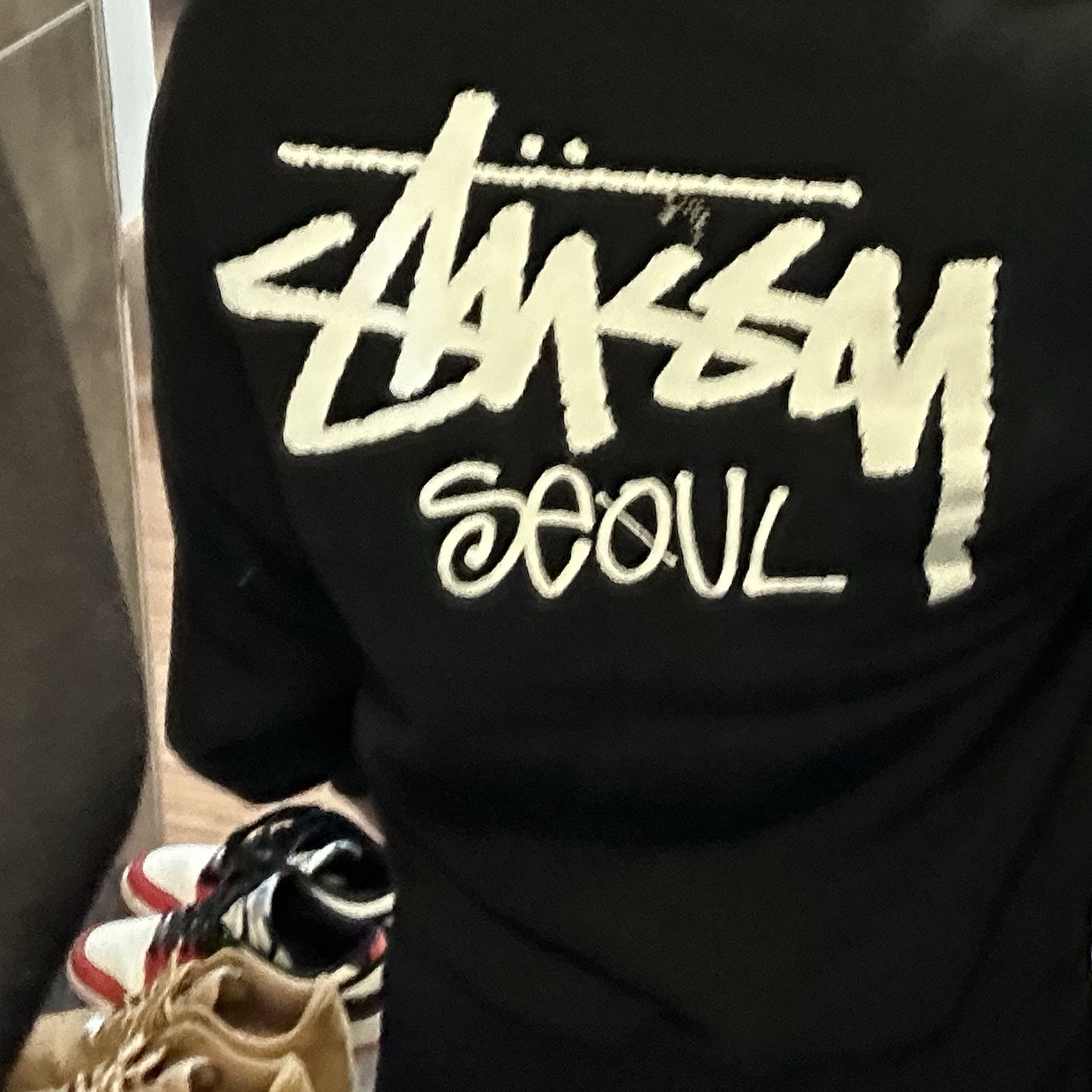 Stussy Stock Seoul Hood Black 2023 착용 스타일 - 3