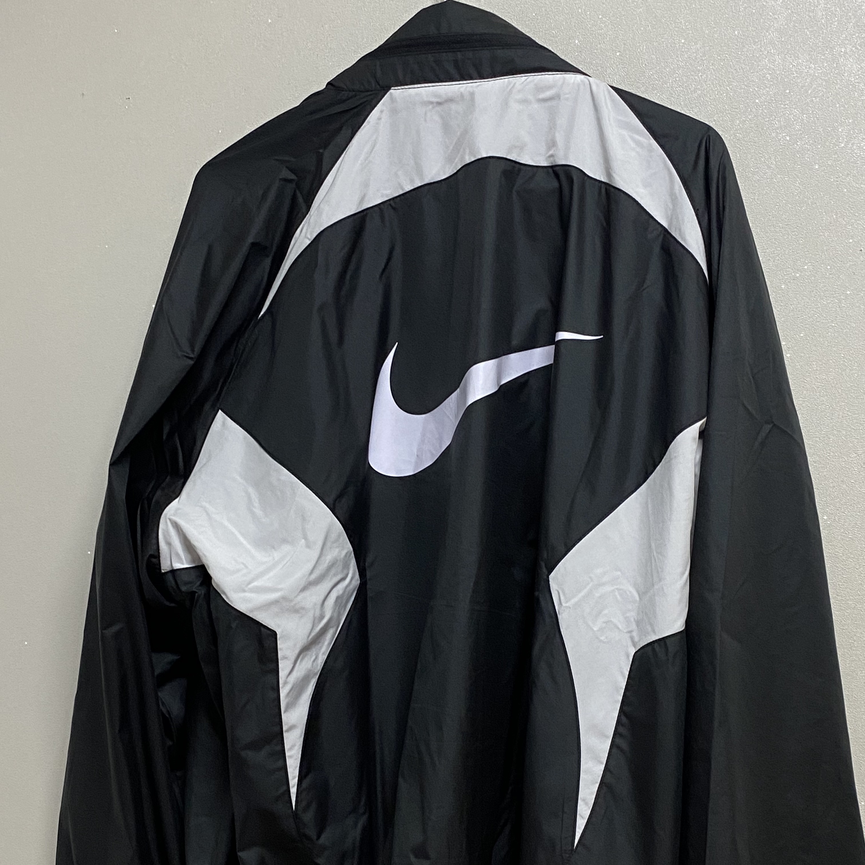 Nike Repel Lightweight Soccer Jacket Black White - Asia 착용 스타일
