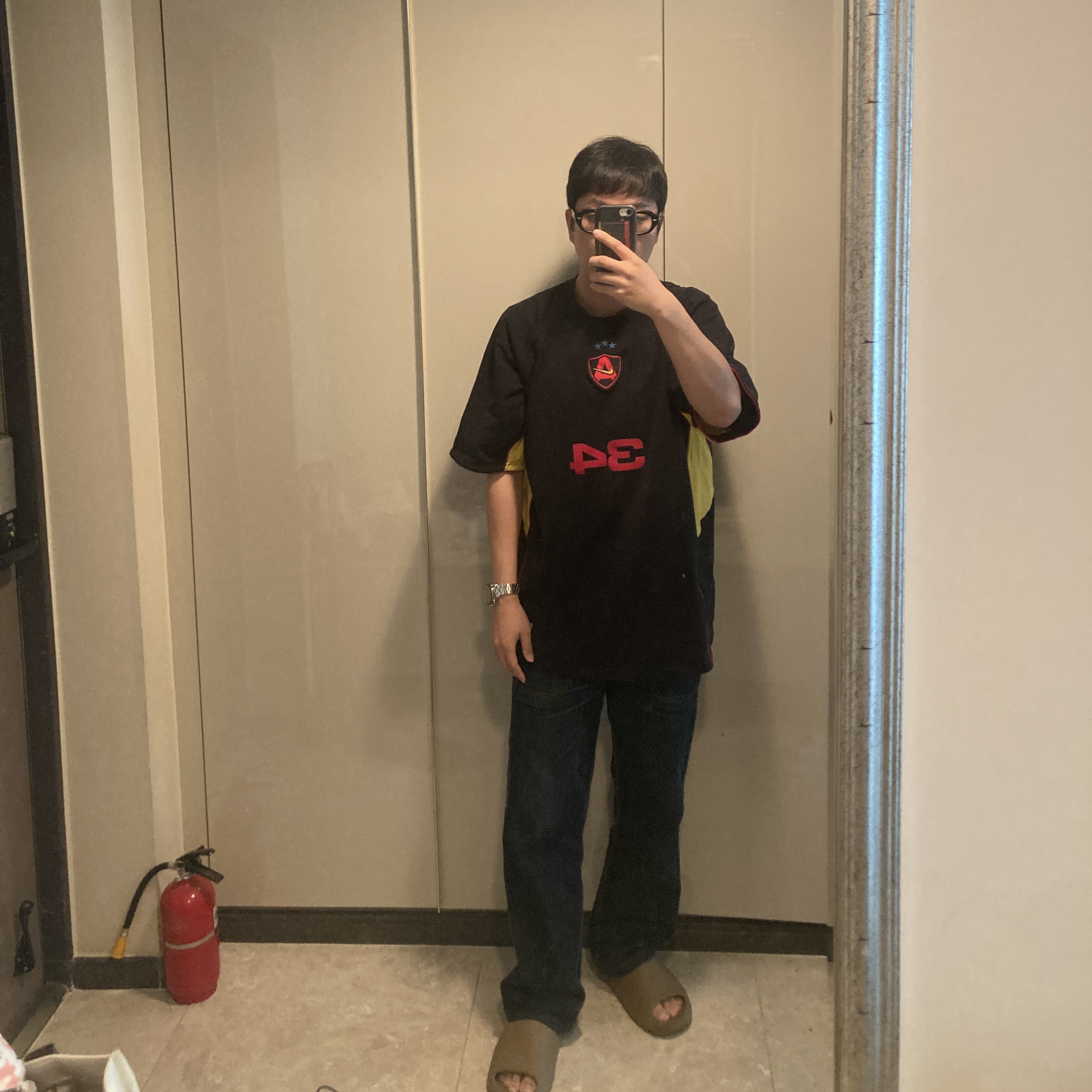 Nike x Ambush Jersey Top Black - US/EU, Adidas Yeezy Slide Ochre 착용 스타일