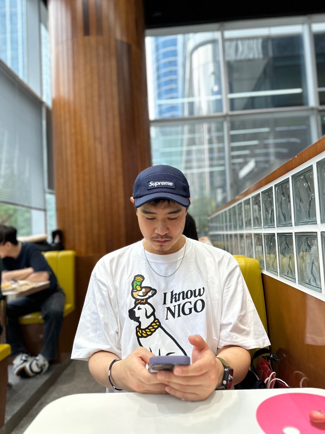 Supreme Mesh Cordura Camp Cap Navy - 23SS 착용 스타일